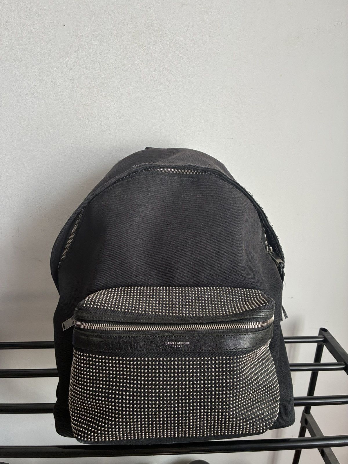 Saint Laurent Paris Saint Laurent Paris Studded Backpack Size ONE SIZE - 1 Thumbnail