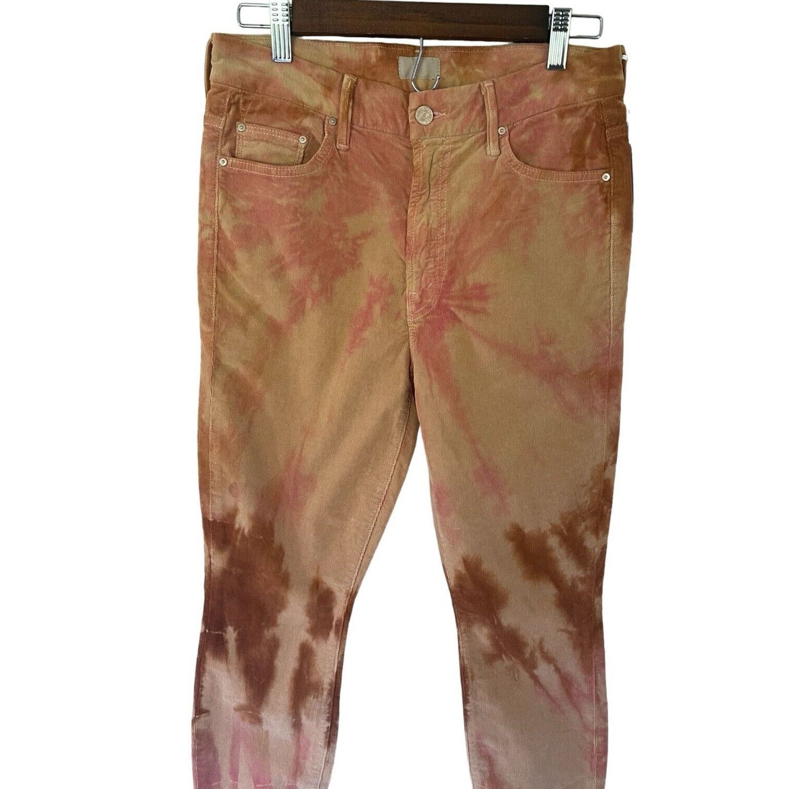 MOTHER Mother Looker Corduroy Skinny Pants Orange Tie Dye Size 28 Size 28" / US 6 / IT 42 - 5 Thumbnail