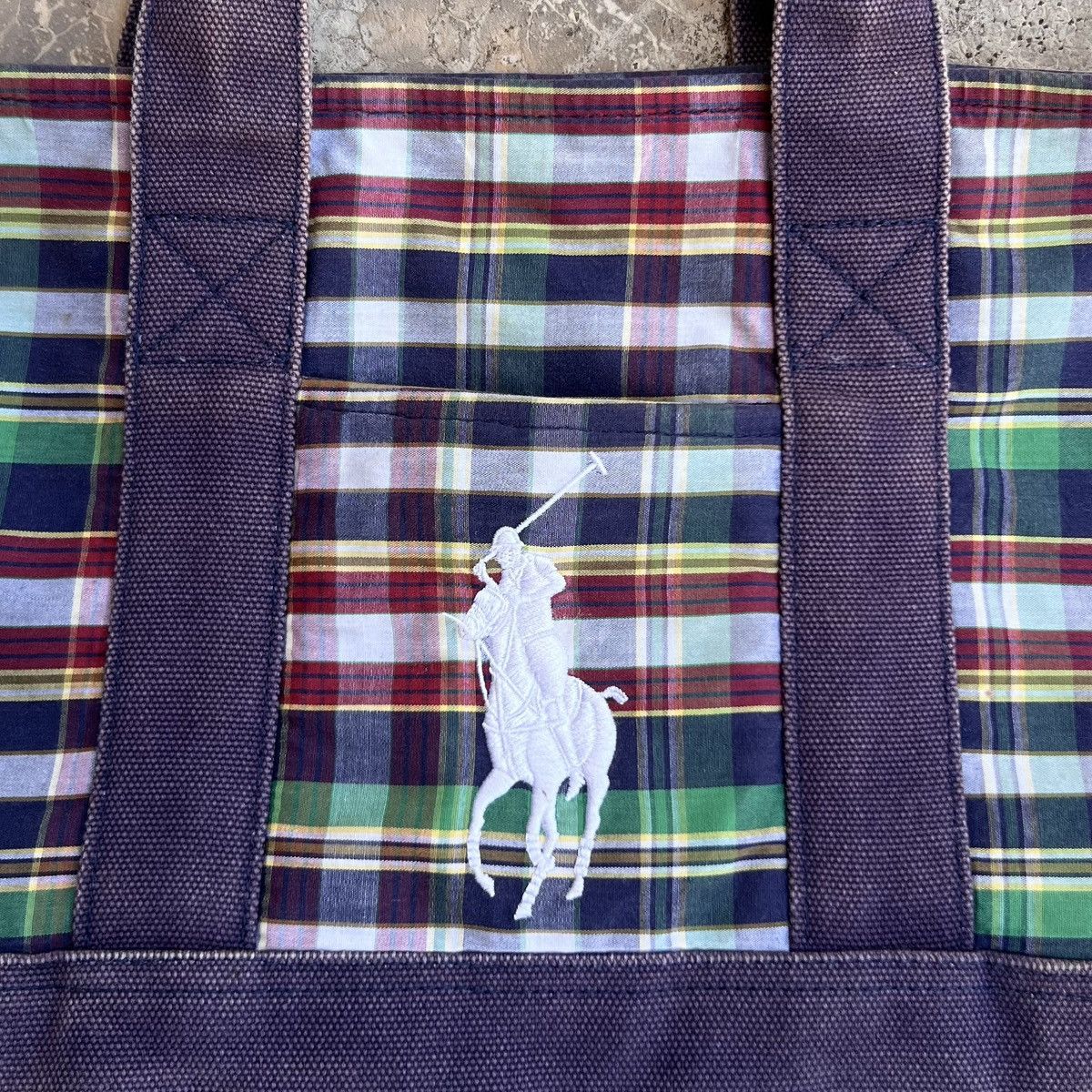 Polo Ralph Lauren Polo Ralph Lauren Tartan Canvas Tote Bag Size ONE SIZE - 3 Thumbnail