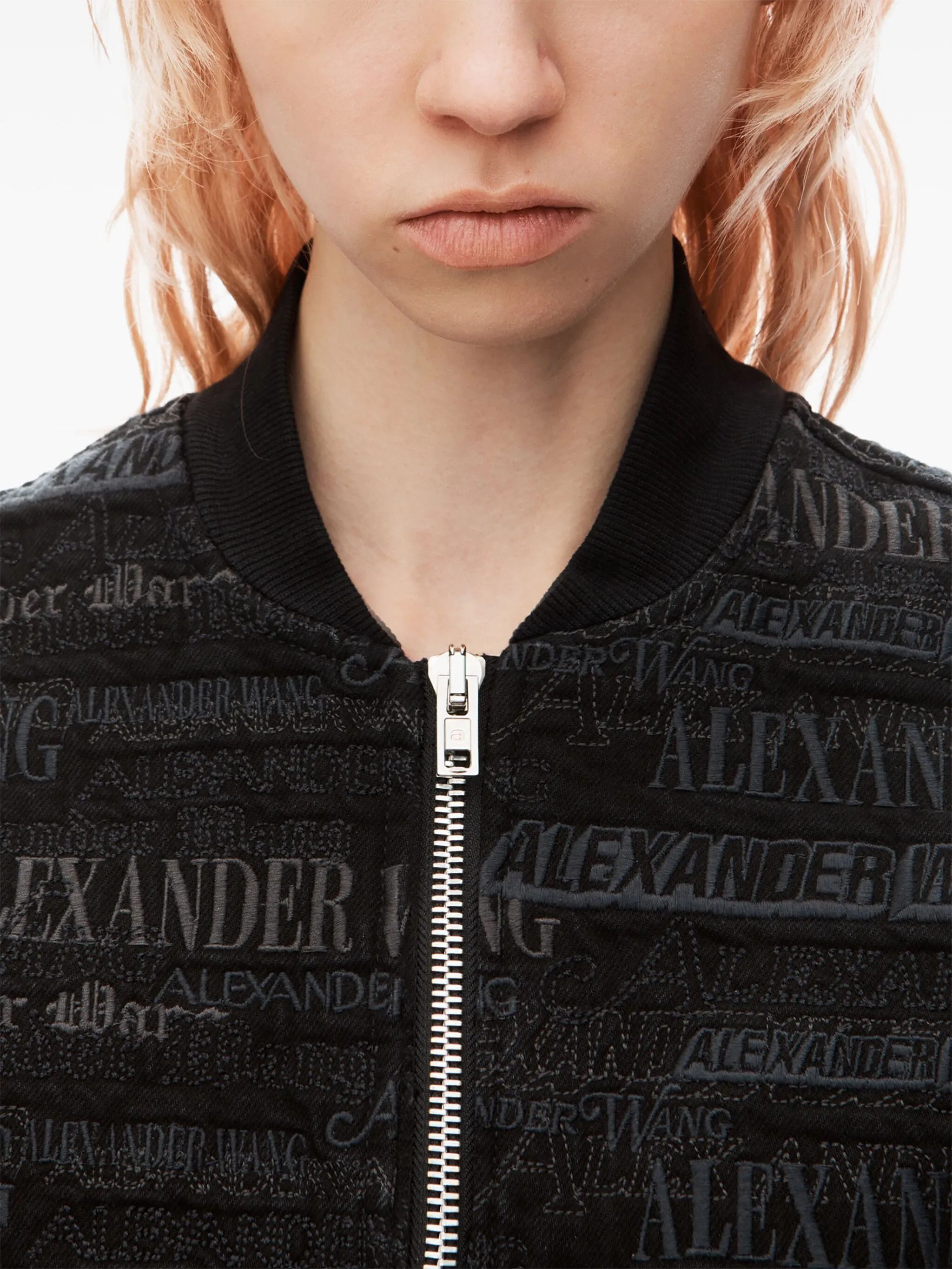Alexander Wang o1s22i1n0225 Denim Bomber Jacket in Black Size XS / US 0-2 / IT 36-38 - 4 Thumbnail