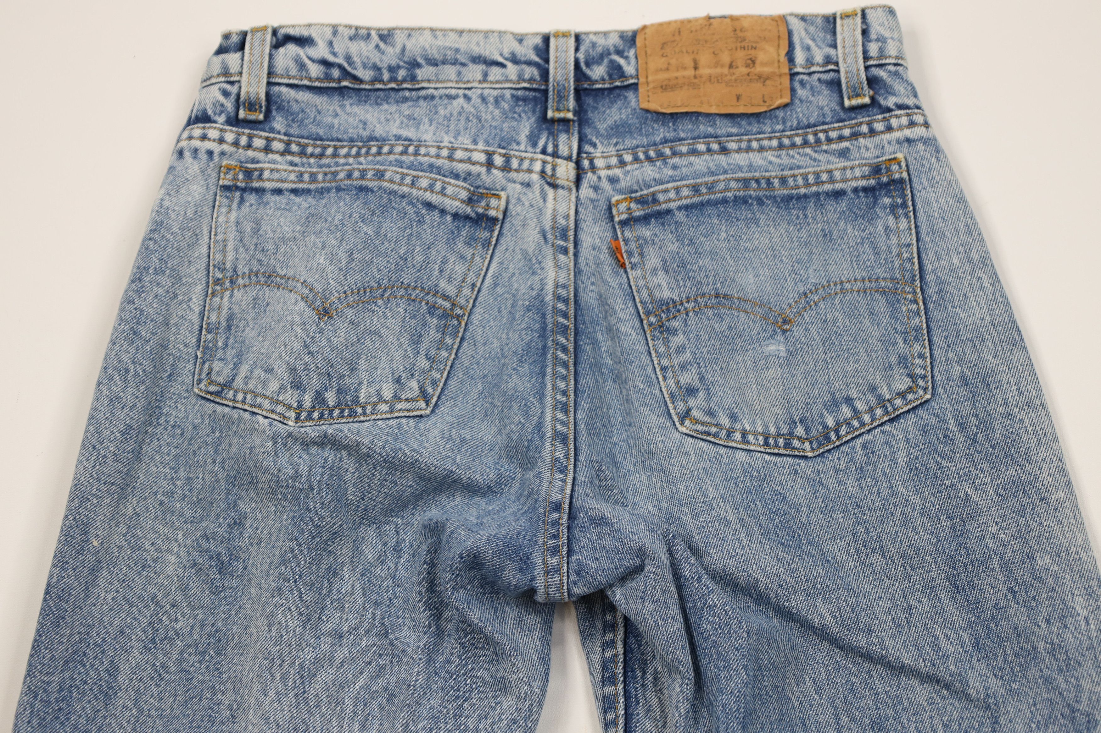 Levi's Vintage 80s Levis 550 Orange Tab Acid Wash Relaxed Jeans USA Size US 31 - 12 Thumbnail