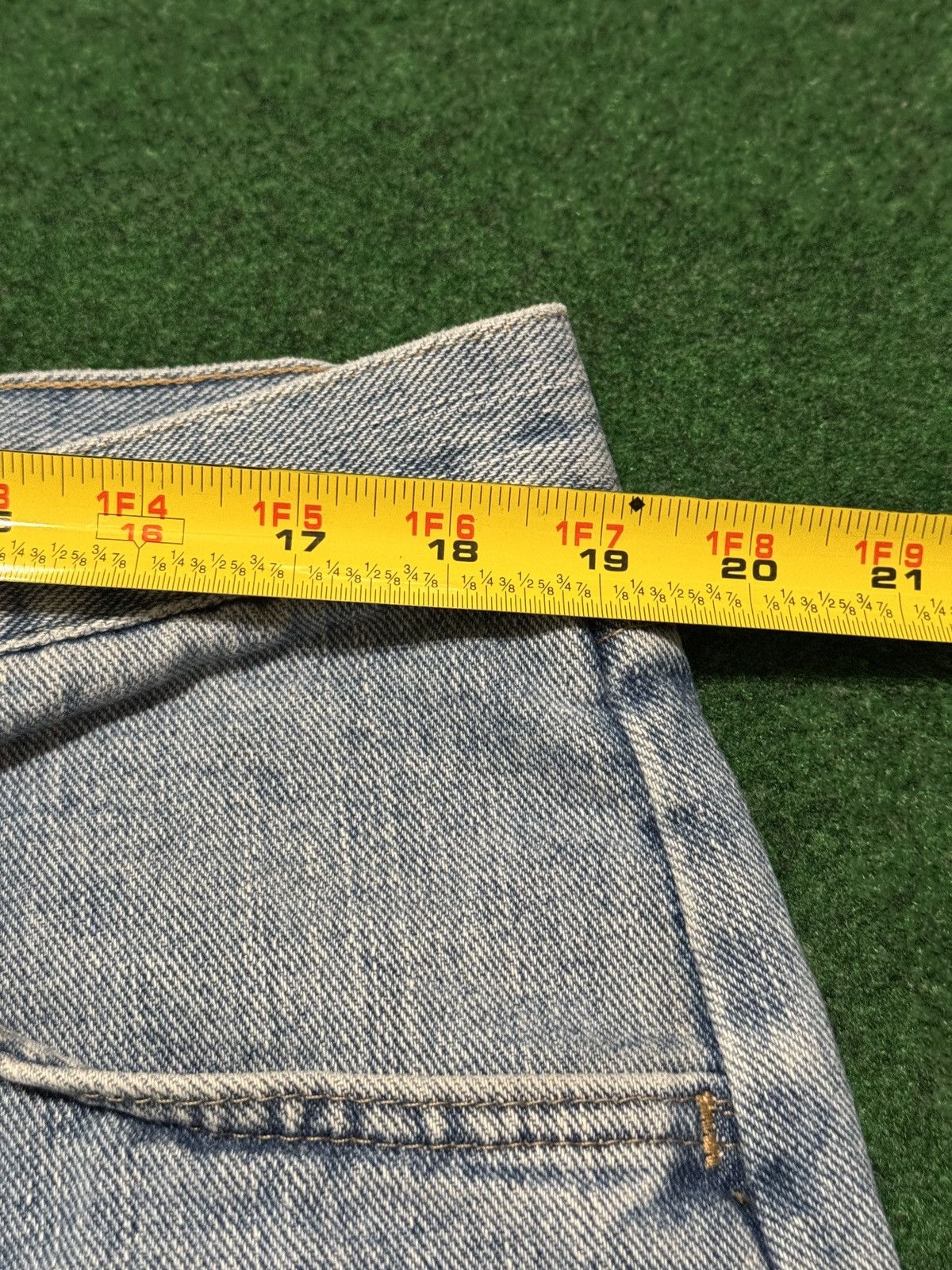Wrangler Y2K Wranger Light Wash Jorts Baggy Grunge Denim Shorts Size US 38 / EU 54 - 5 Thumbnail