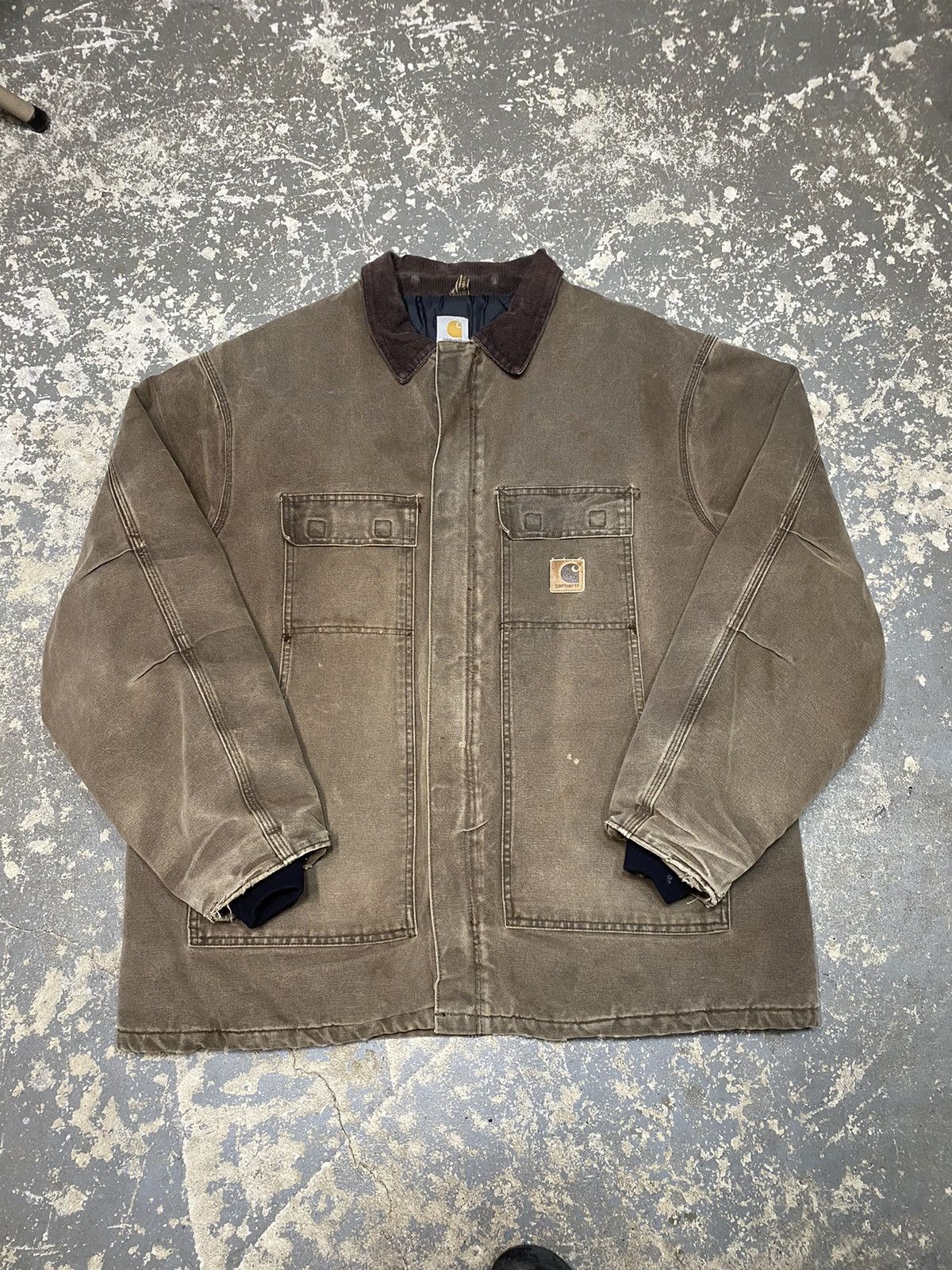 Carhartt × Vintage Vintage Carhartt Arctic Faded Brown Insulated Work Jacket Size US XL / EU 56 / 4 - 1 Thumbnail