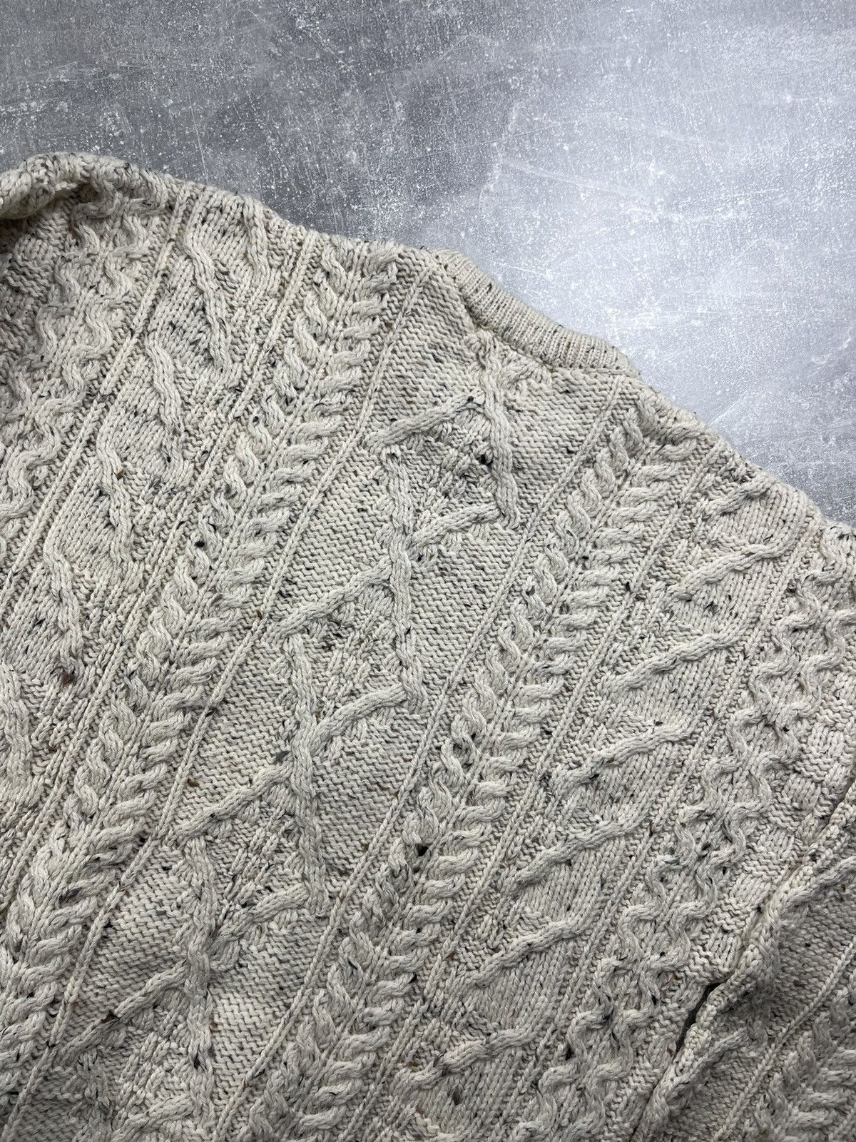 Aran Crafts Aran Crafts Cable Knit Wool Sweater Beige Made in Ireland Size US M / EU 48-50 / 2 - 9 Thumbnail