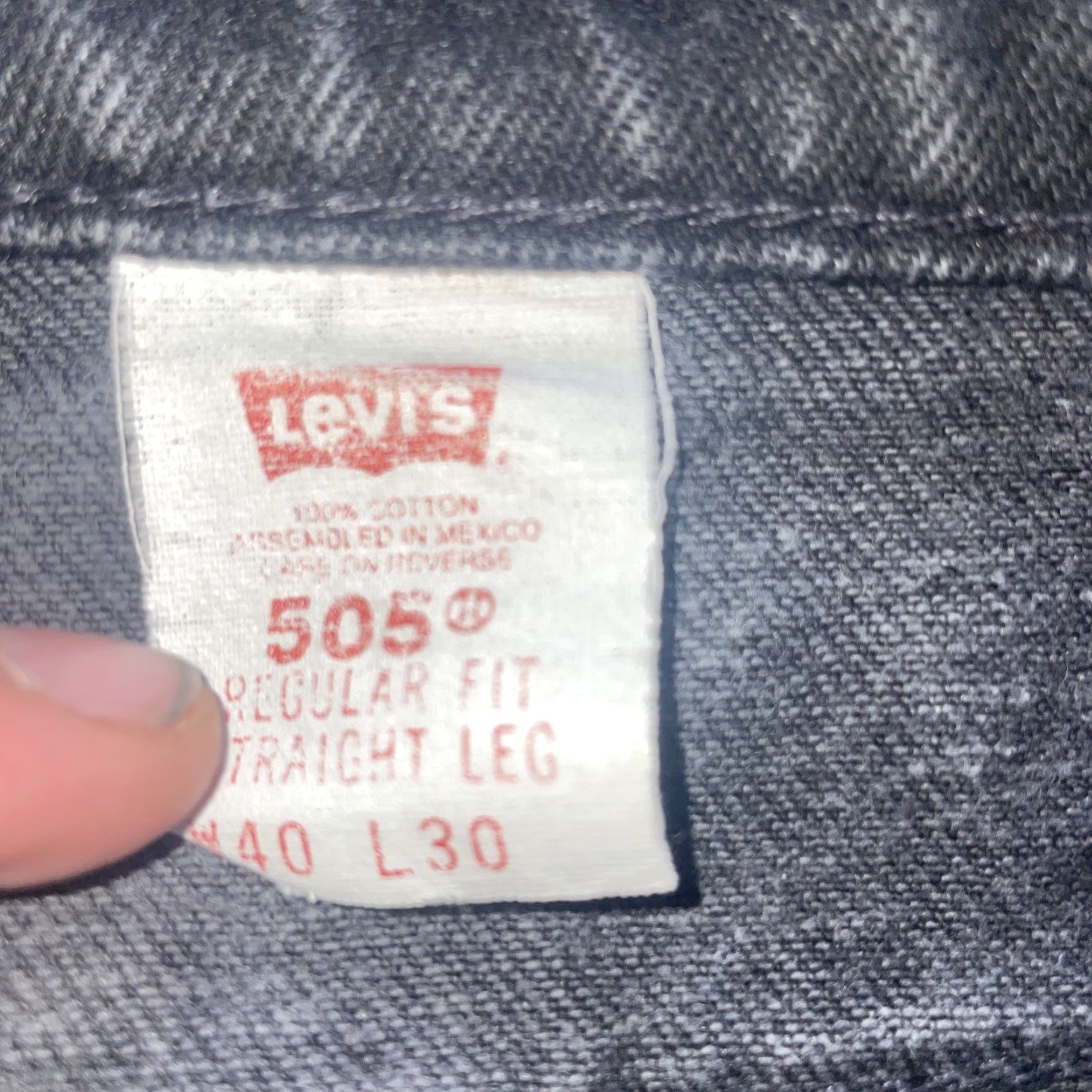 Levi's VINTAGE Levi Strauss Co Black 505 Jeans Men 40x30 Size 40 Inseam 30 Straight Jeans Mens Black 505 (Levi's) Size US 40 / EU 56 - 3 Thumbnail