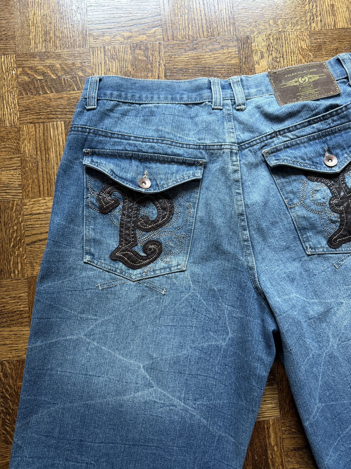 Phat Farm Vintage Y2K Phat Farm Baggy Embroidered Denim Shorts Size US 36 / EU 52 - 3 Thumbnail