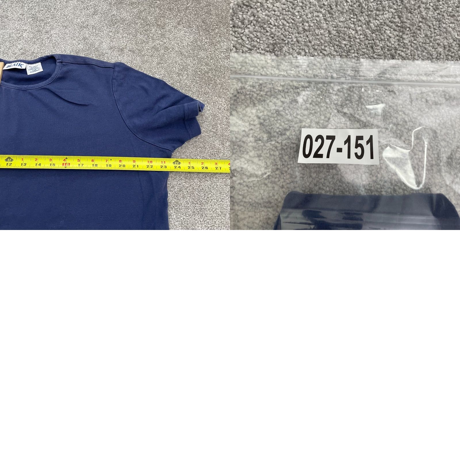 Blair Blair Basic Shirt Women Large Navy Blue Crew Neck Short Sleeve Cotton Casual Tee Size L / US 10 / IT 46 - 8 Thumbnail