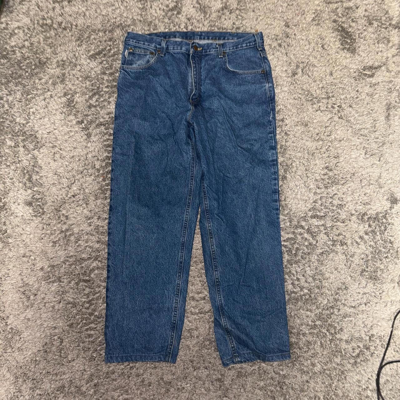 Carhartt Carhartt Men's Blue and Navy Jeans Size US 38 / EU 54 - 2 Thumbnail