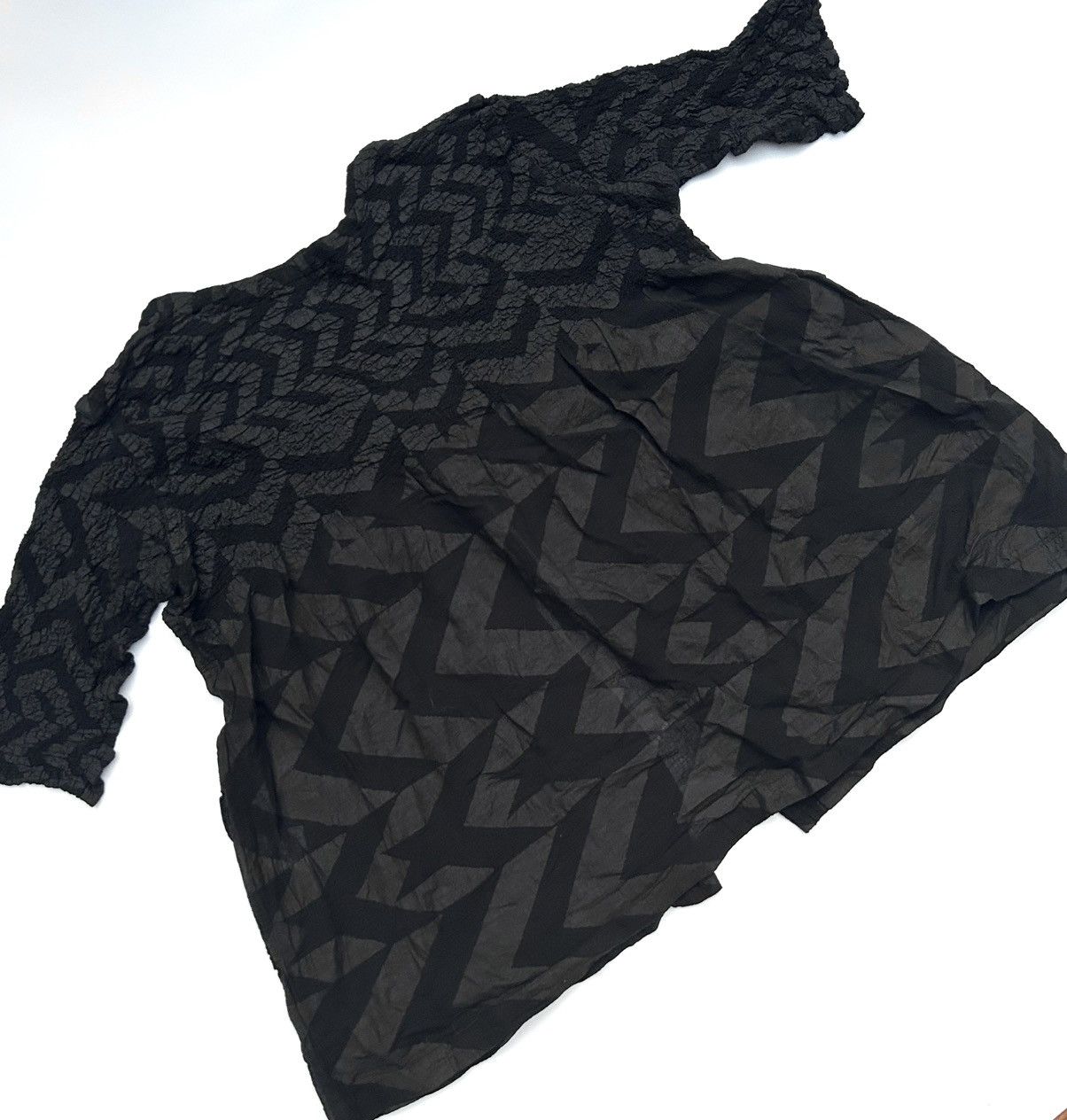 Issey Miyake Vintage Issey Miyake me Cauliflower Printed Pleated Blouse Size ONE SIZE - 5 Thumbnail