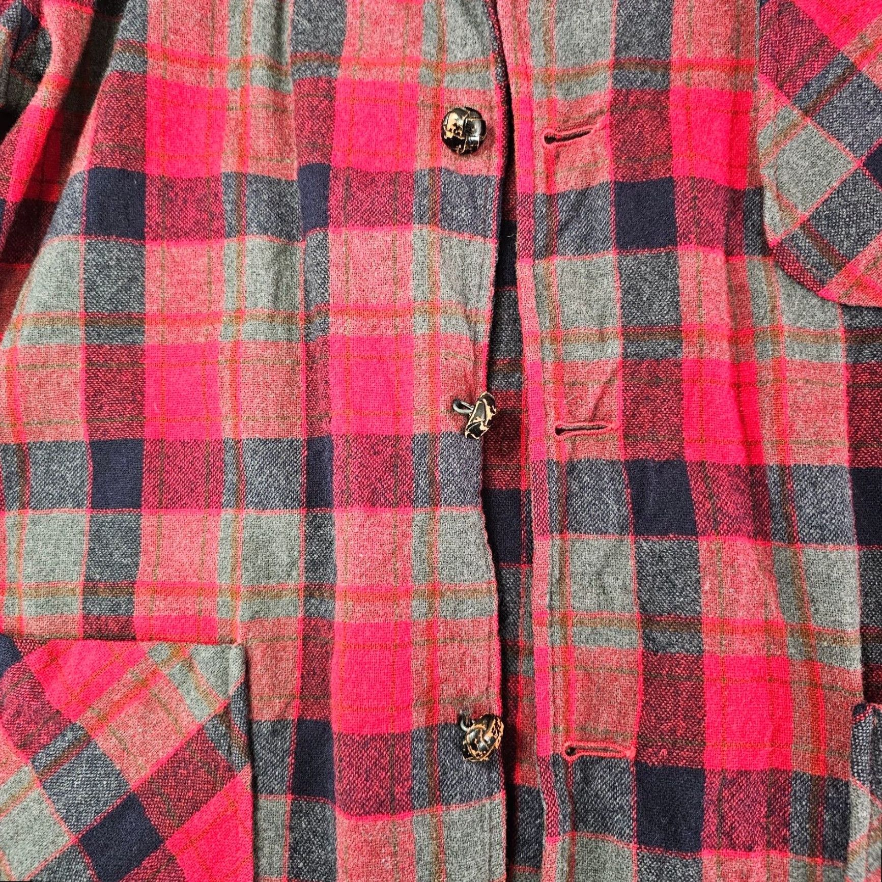 Pendleton Pendleton Shacket Men's M Plaid Wool Flannel 90s Vintage Red Button Casual Workwear 90s Mens Size US M / EU 48-50 / 2 - 4 Thumbnail