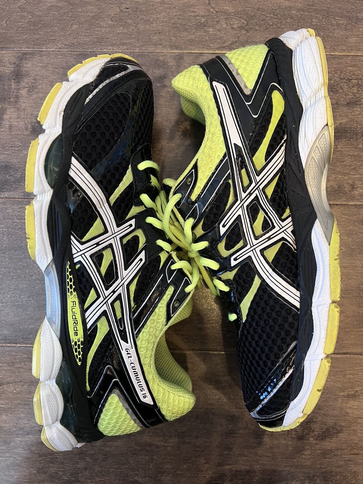 Asics Asics Gel Cumulus 16 Black/Neon Yellow Size US 9.5 / EU 42-43 - 6 Thumbnail