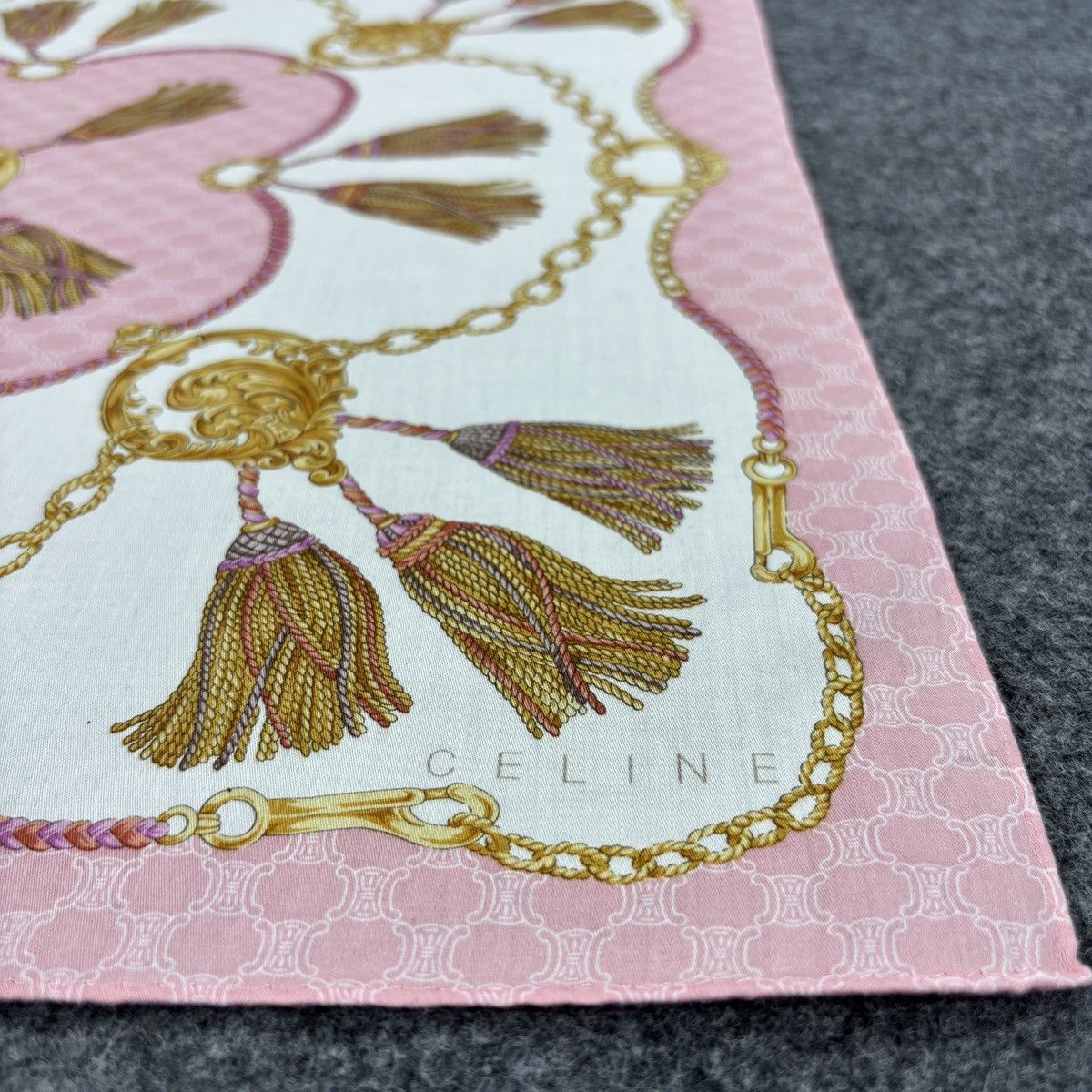 Celine × Vintage Handkerchief # E020 # Bandana # Neckerchief Size ONE SIZE - 8 Thumbnail