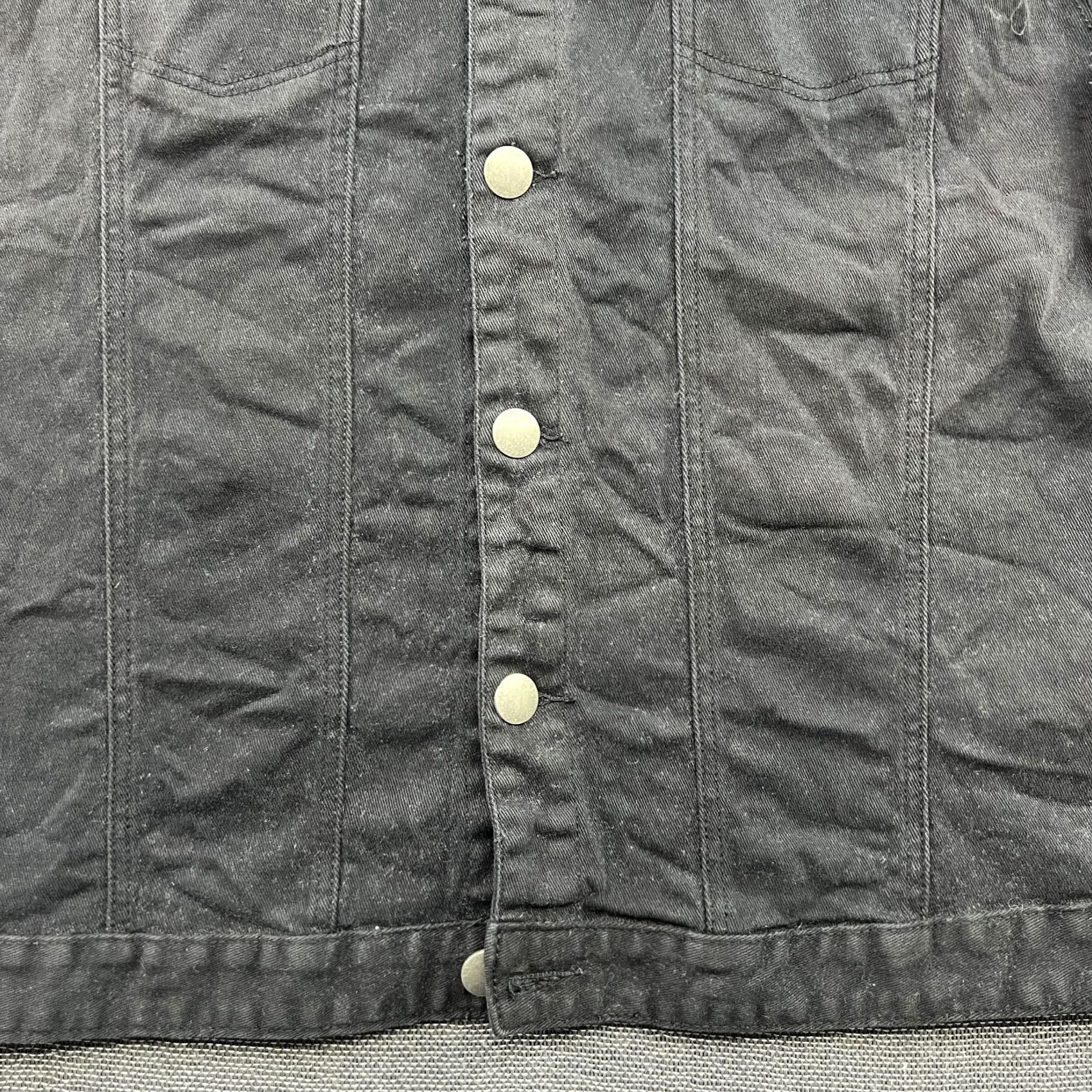Vintage VINTAGE EMP Y2K Custom Made Embroidered Heavy Metal Vest Large Black Concert Trashed Муж Size US L / EU 52-54 / 3 - 4 Thumbnail