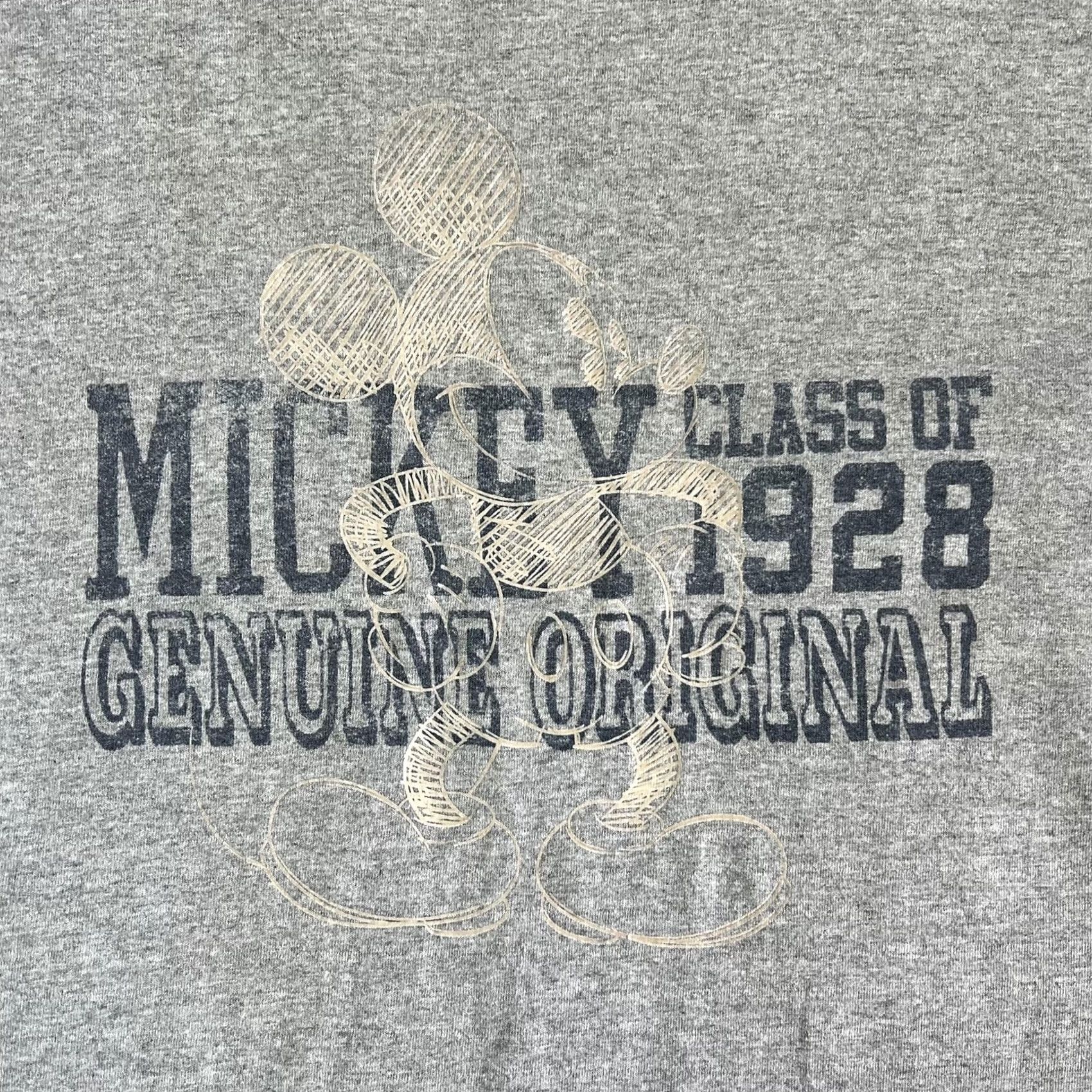 Disney Disney Mickey Mouse Shirt Mens 2XL Gray Class Of 1928 Genuine Original T-Shirt Crew Neck Short Sleeve Graphic Print Vintage No Size US XXL / EU 58 / 5 - 2 Thumbnail