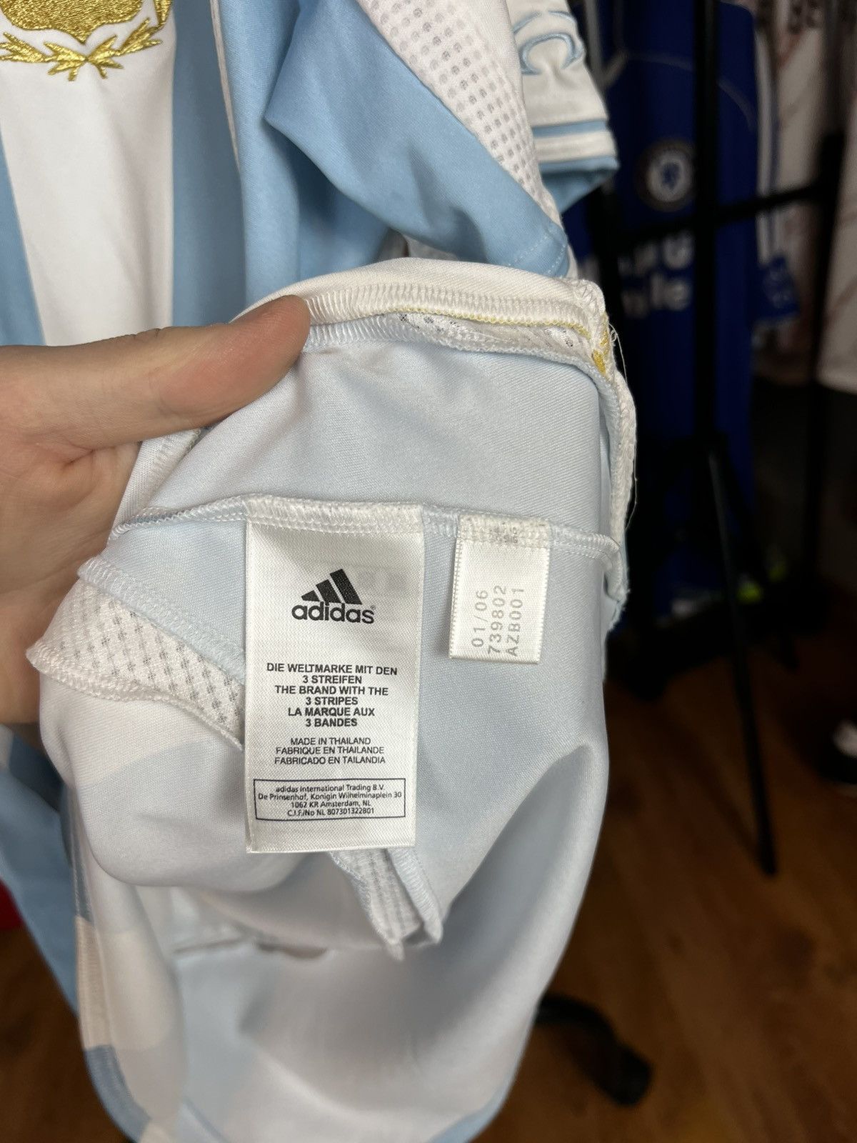 Adidas Soccer Jersey Argentina 2006/06 Lionel Messi #19 Size US L / EU 52-54 / 3 - 8 Thumbnail