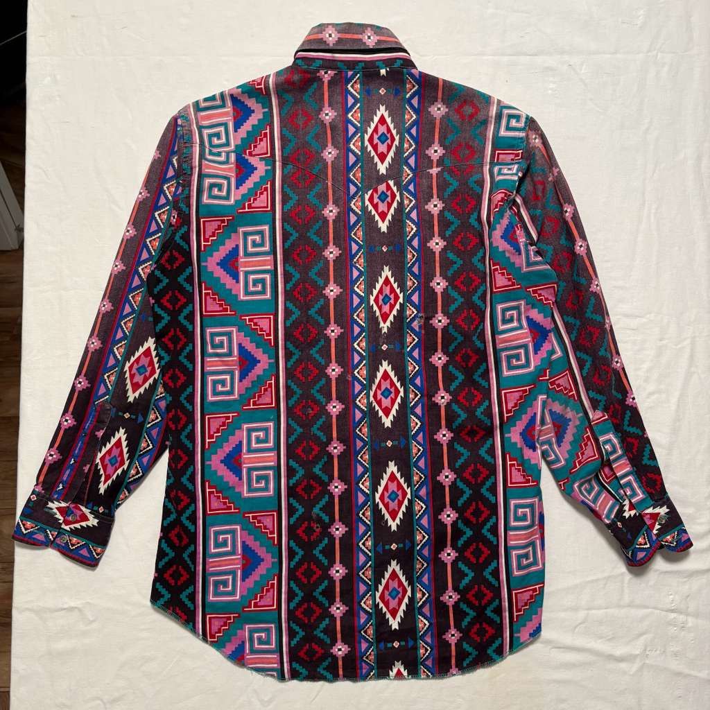 Wrangler VTG 80's Wrangler Brushpopper Western Button Down Shirt XL Size US XL / EU 56 / 4 - 4 Thumbnail