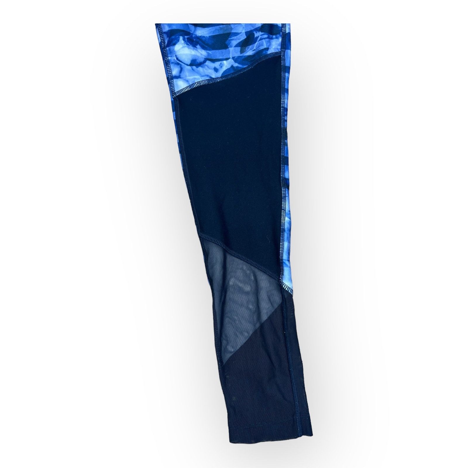 Dillard's Mondetta Women's Active Leggings - Blue Striped Floral Size 26" / US 2 / IT 38 - 5 Thumbnail