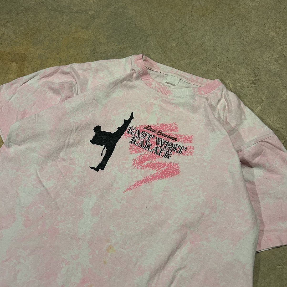 Japanese Brand × Vintage Crazy Vintage 90s East West Karate Pink Tie Dye Tee Size US L / EU 52-54 / 3 - 2 Thumbnail