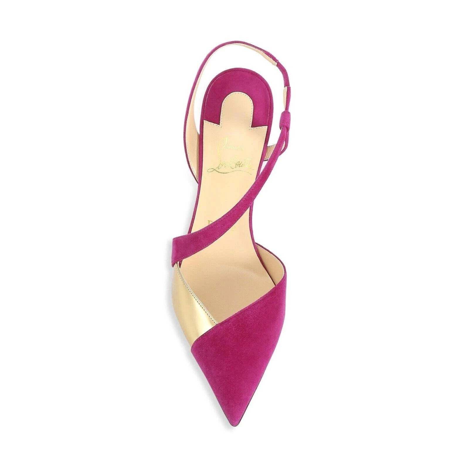 Christian Louboutin Christian Louboutin Platina 85 Pink Richelieu Cross Strap Size US 8.5 / IT 38.5 - 6 Thumbnail