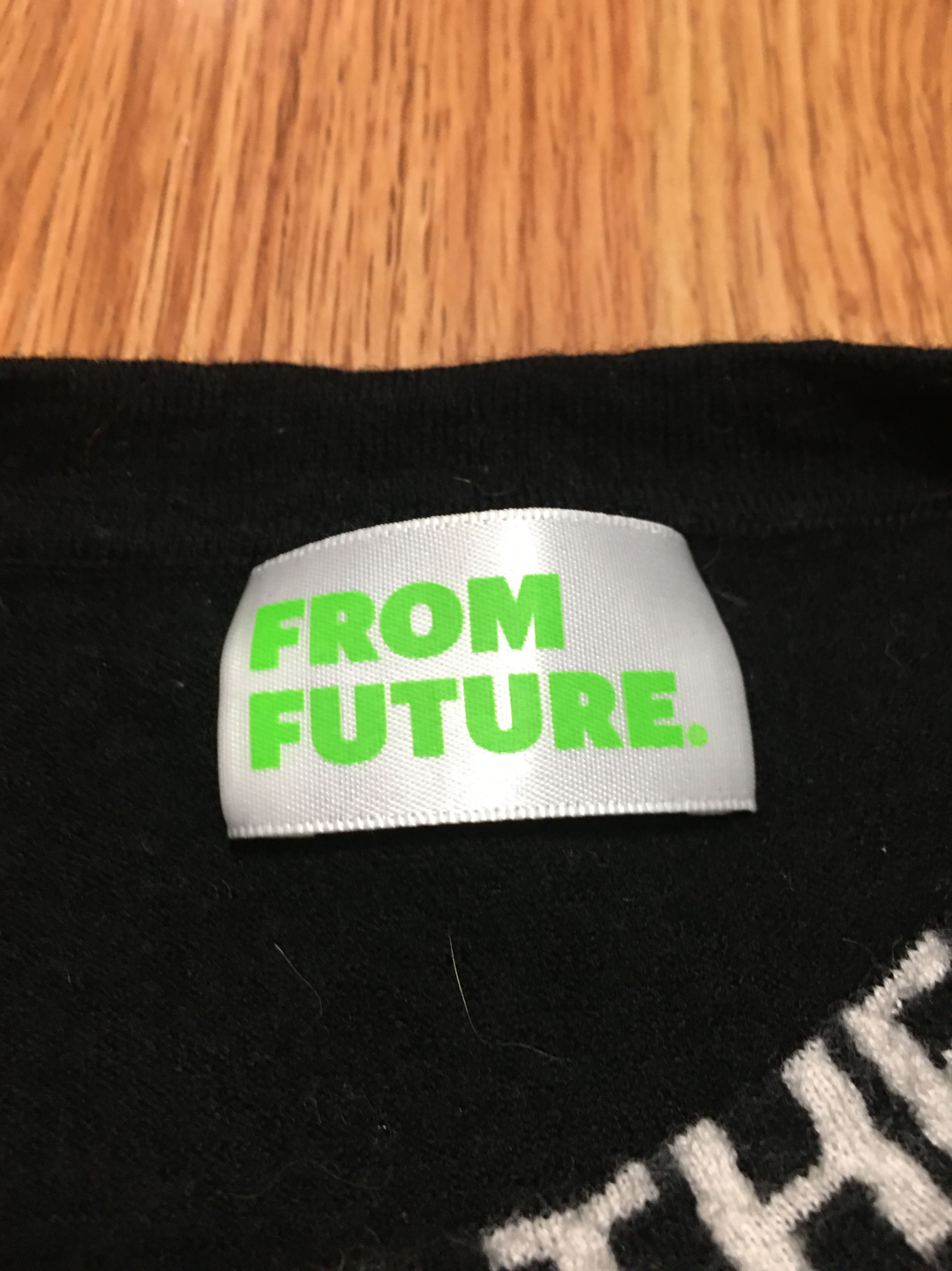 Designer FROM FUTURE Prime Wool Black Sweater "Sky is the limit" Size L / US 10 / IT 46 - 9 Thumbnail
