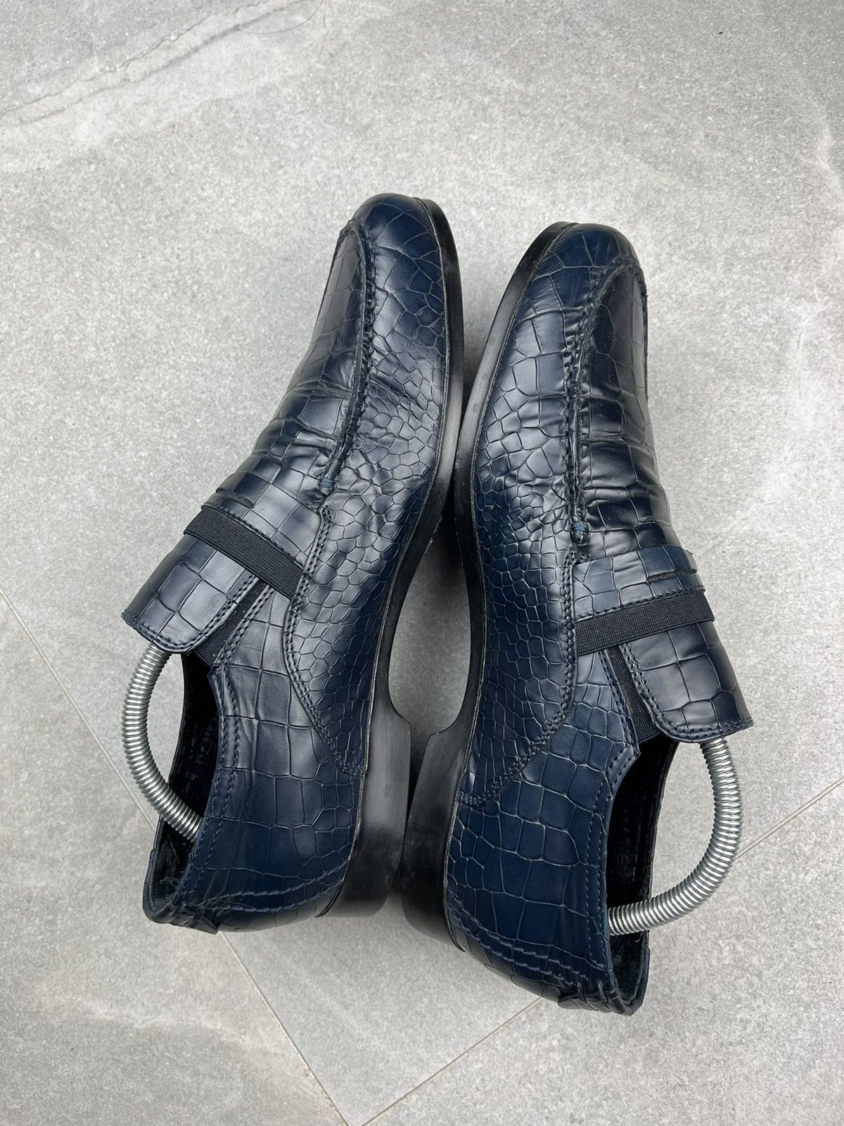 Leather RRP 550$ Baldinini crocodile leather mocassins formal shoes Size US 9.5 / EU 42-43 - 4 Thumbnail
