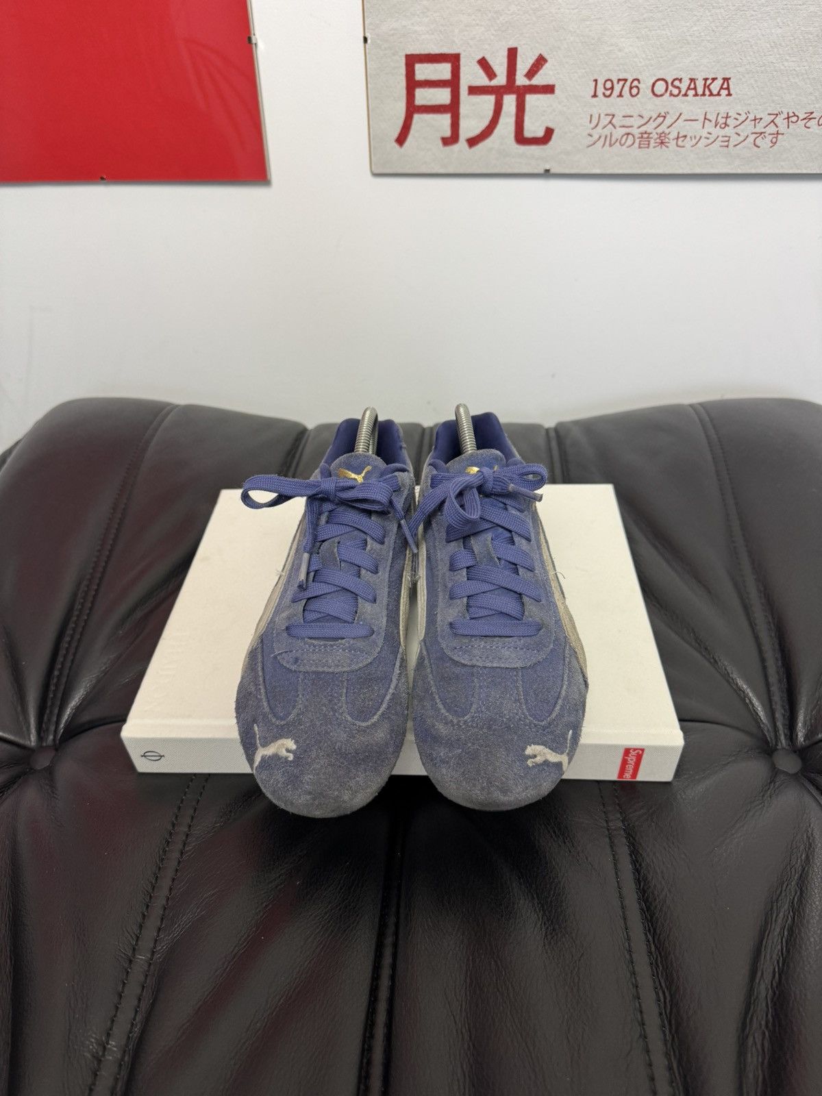 Puma Vintage Puma Speedcat Suede Blue Low Top Sneakers Hype Size US 7 / IT 37 - 2 Thumbnail