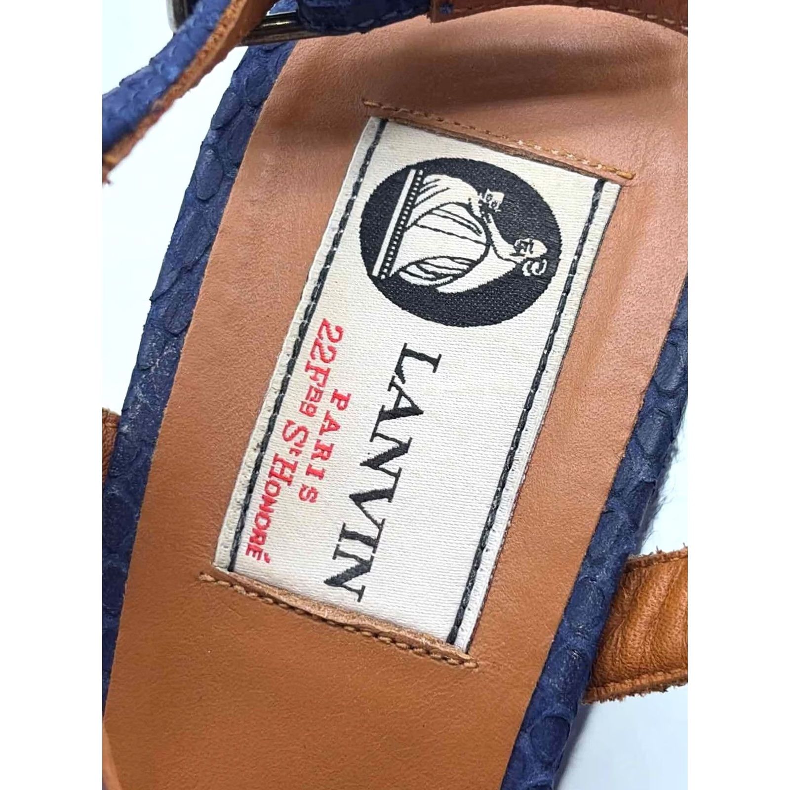 Lanvin Lanvin Wedge Heels Size 37.5 Blue Size US 8 / IT 38 - 8 Thumbnail