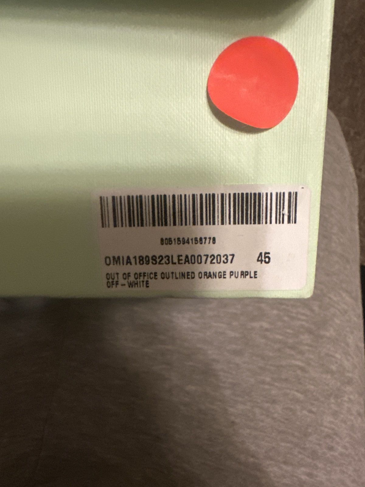 Off-White Out Of Office Outlined Orange Purple Off-White Size US 12 / EU 45 - 12 Thumbnail