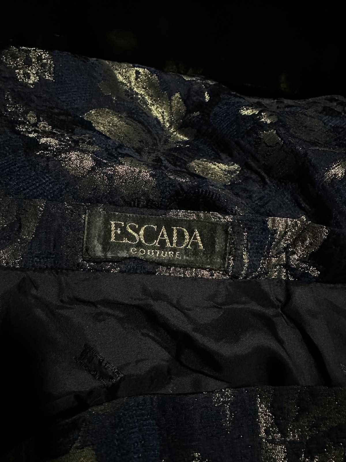 Escada Midi skirt blue gold Size 25" / US 0 / IT 36 - 4 Thumbnail