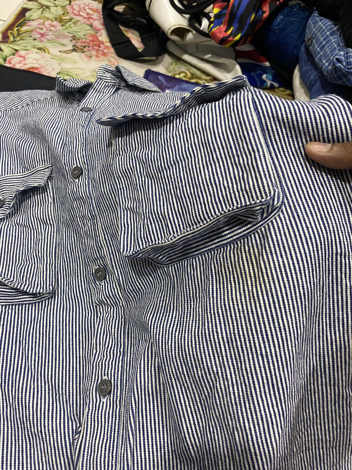 PERSON'S Vintage Person's Hickory Stripes Double Pocket Workers Size US XL / EU 56 / 4 - 9 Thumbnail