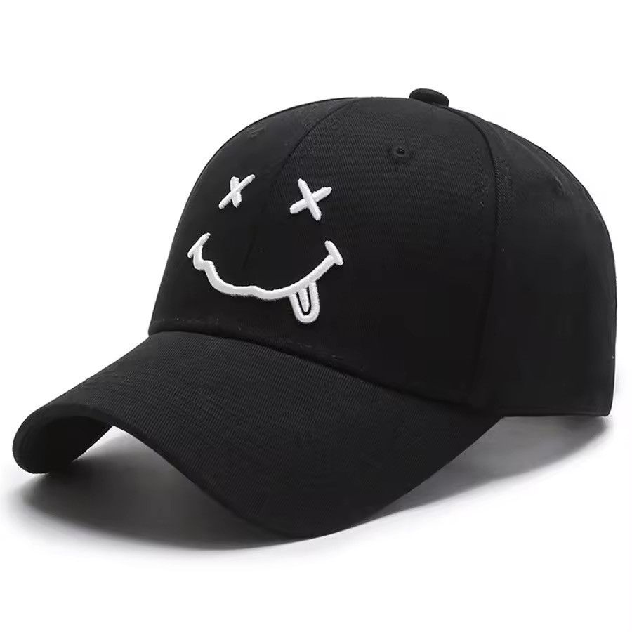 Other Smiling Face Embroidery Casquette Casual Fashion Solid Hat Size ONE SIZE - 4 Thumbnail