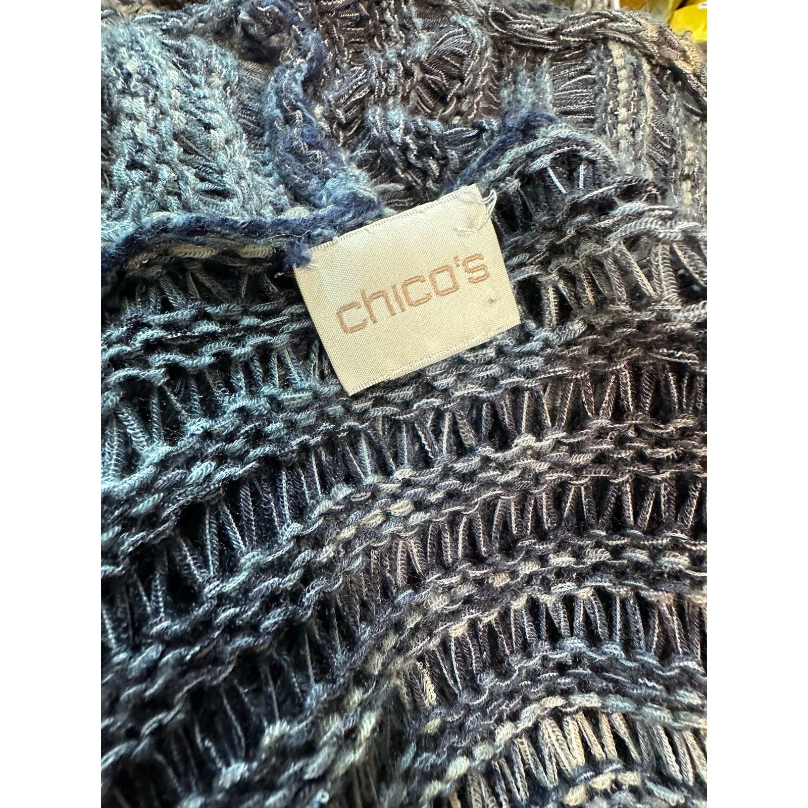 Chicos Chicos blue sleeveless long vest kimono cardigan size 1 - M Size M / US 6-8 / IT 42-44 - 3 Thumbnail