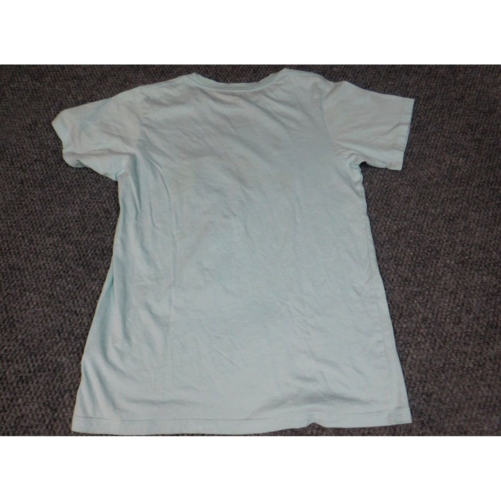 Disney Disney Womens Blouse XL Blue Crew Neck Short Sleeve Cap Sleeve Pullover Cotton Rayon Button Casual Regular Basic University Theme Size XL / US 12-14 / IT 48-50 - 6 Thumbnail