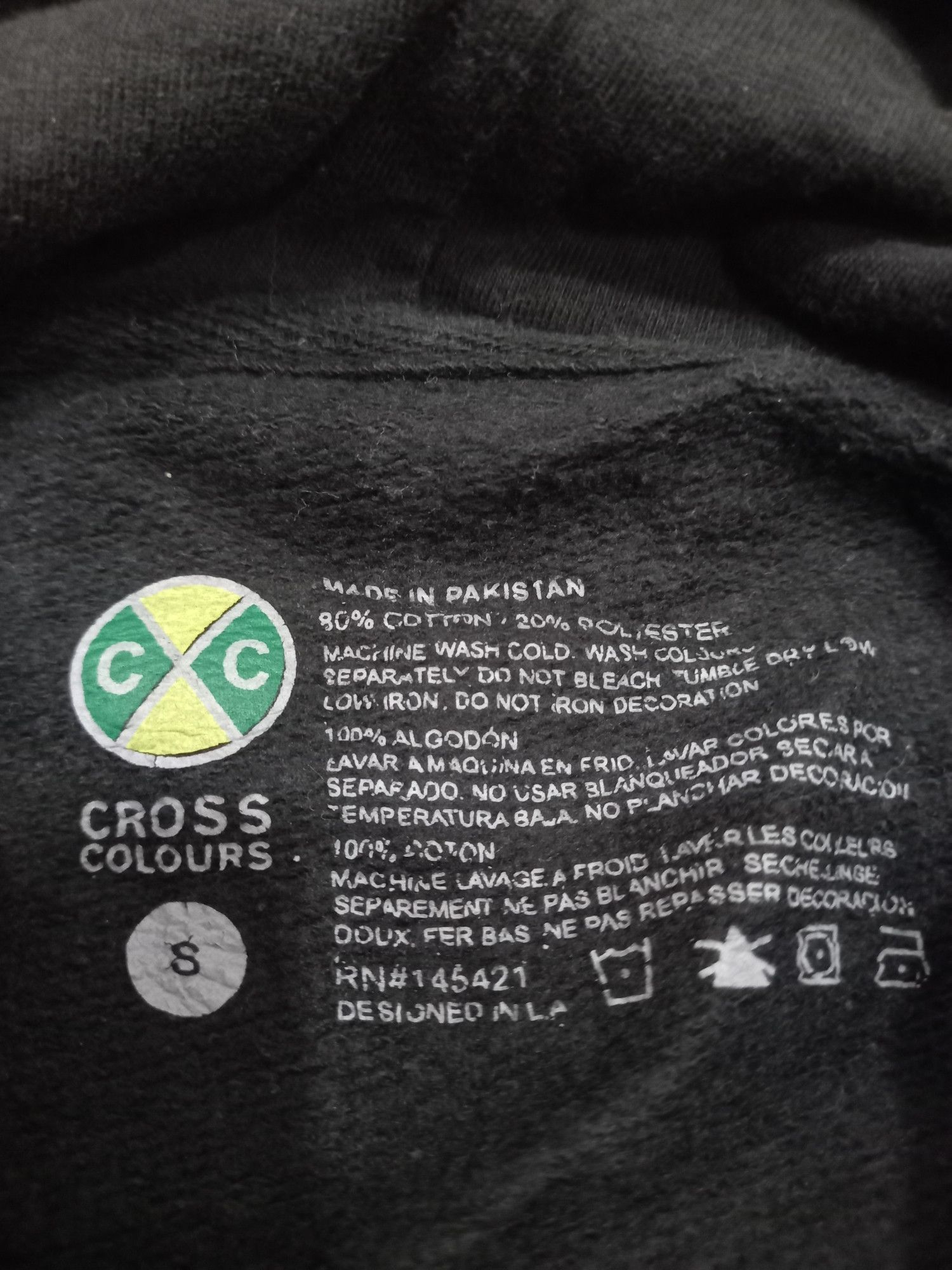 Cross Colours × Rap Tees Y2K Cross Colours Center Big Logo Hoodie Size US S / EU 44-46 / 1 - 4 Thumbnail