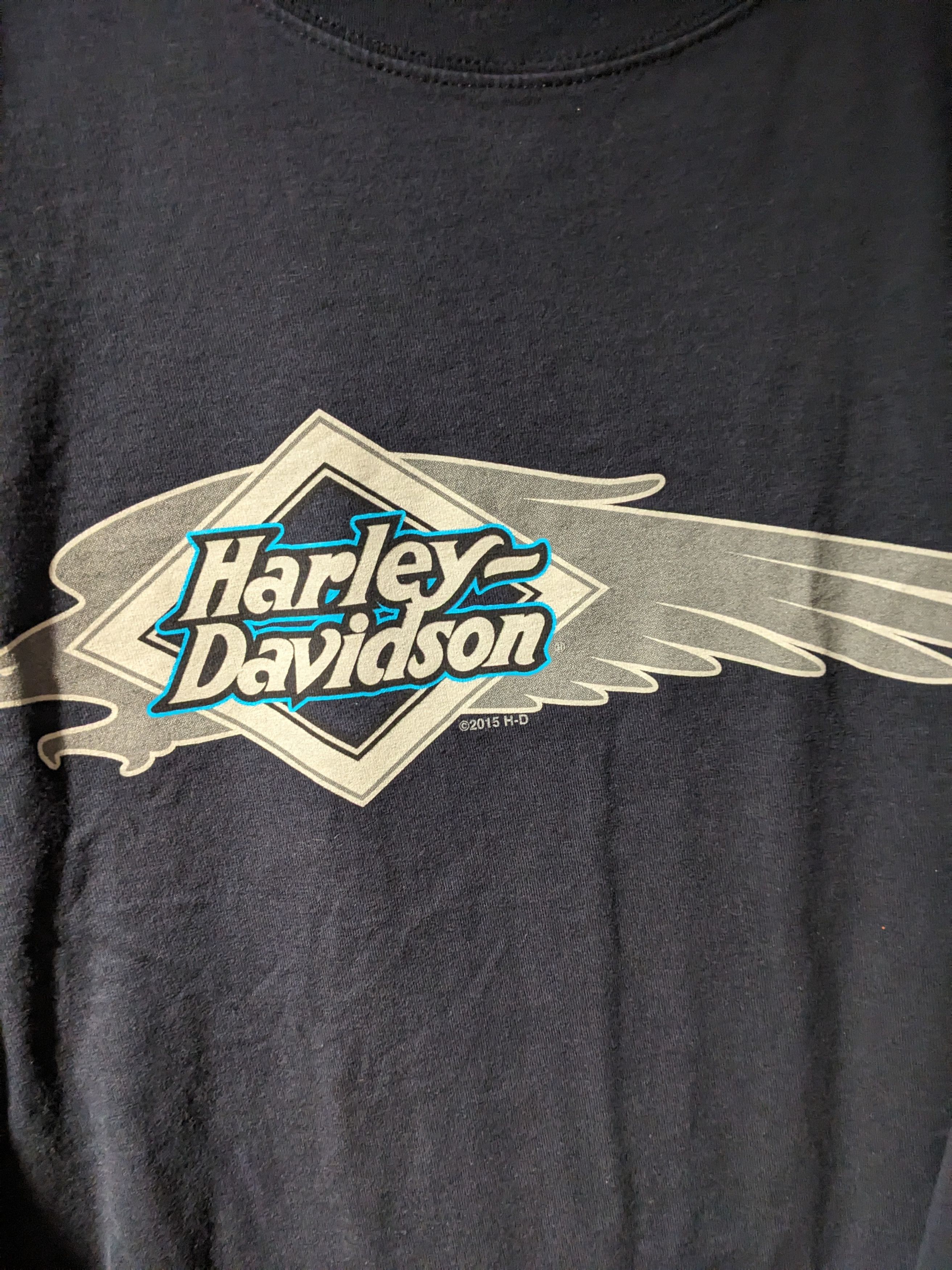 Harley Davidson × Vintage Vintage 2015 Harley Davidson Motorcycle Flames Long Sleeve Size US L / EU 52-54 / 3 - 2 Thumbnail