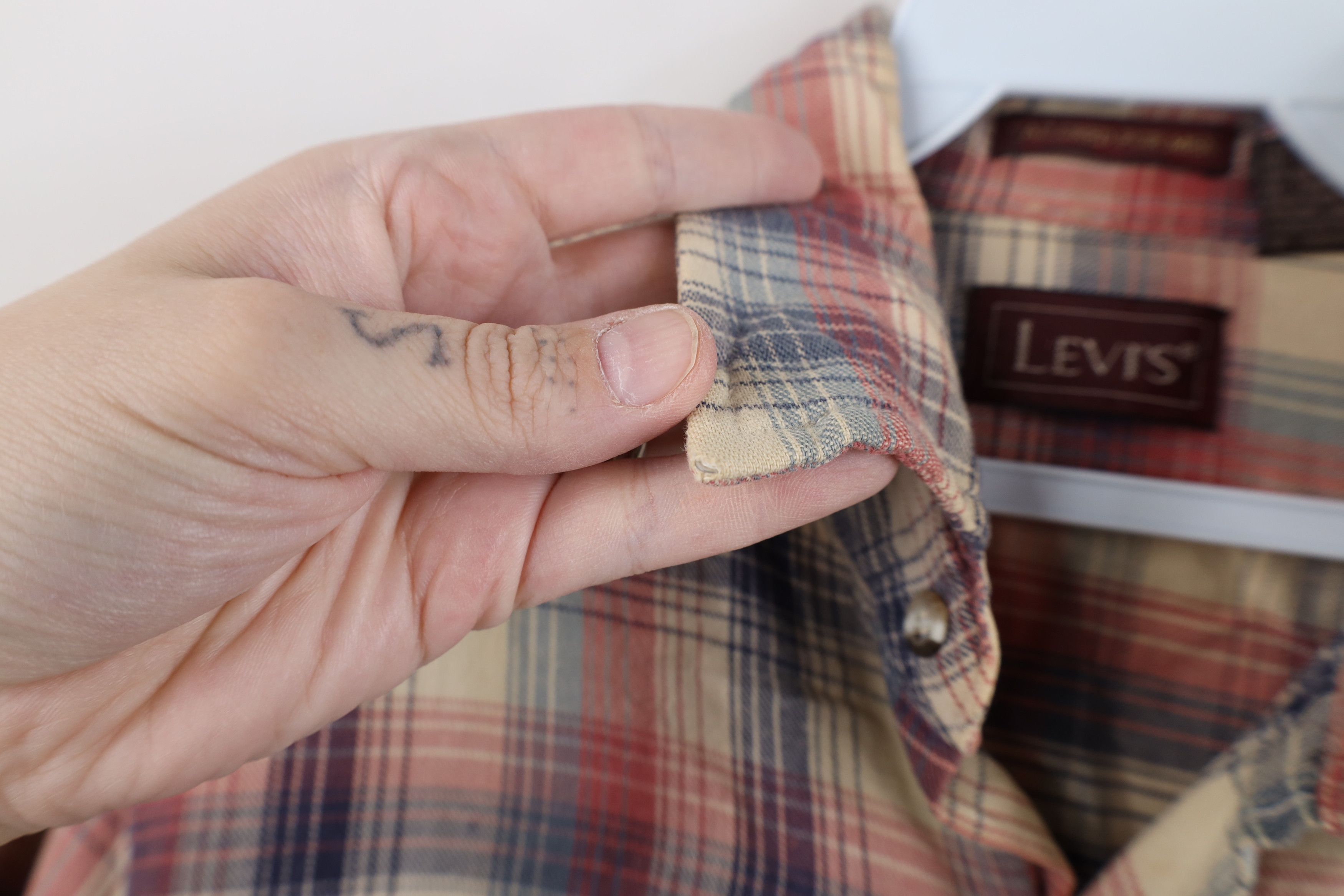 Levi's Vintage 70s 80s Levis Flannel Collared Button Shirt Plaid Size US M / EU 48-50 / 2 - 6 Thumbnail