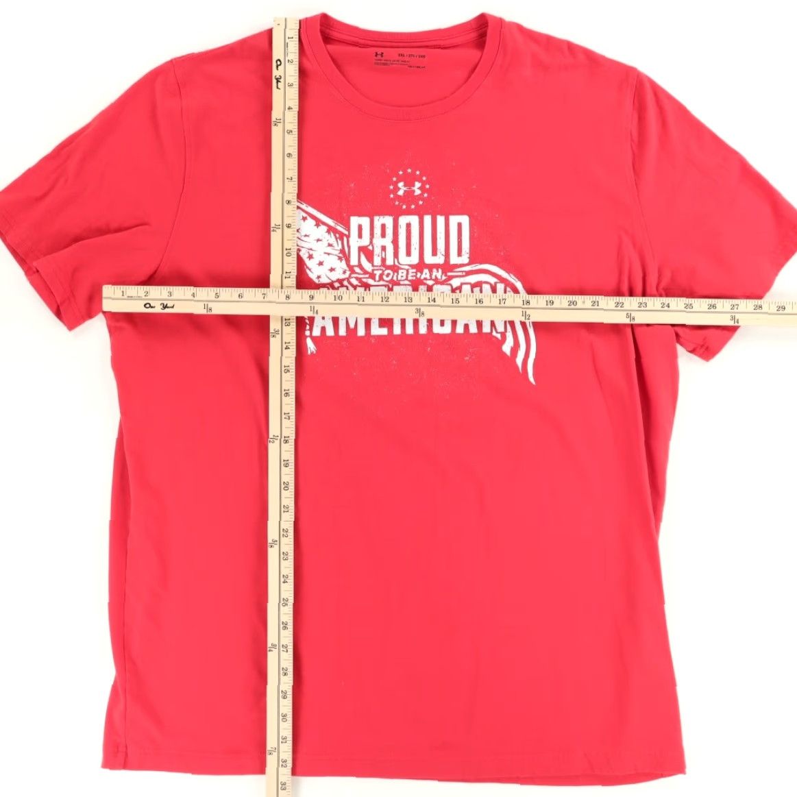 Under Armour Under Armour Proud to be American Stretch Solid T-Shirt Red Men 2XL Shirt Adult Regular Crew Neck Short Sleeve Mens Size US XXL / EU 58 / 5 - 3 Thumbnail