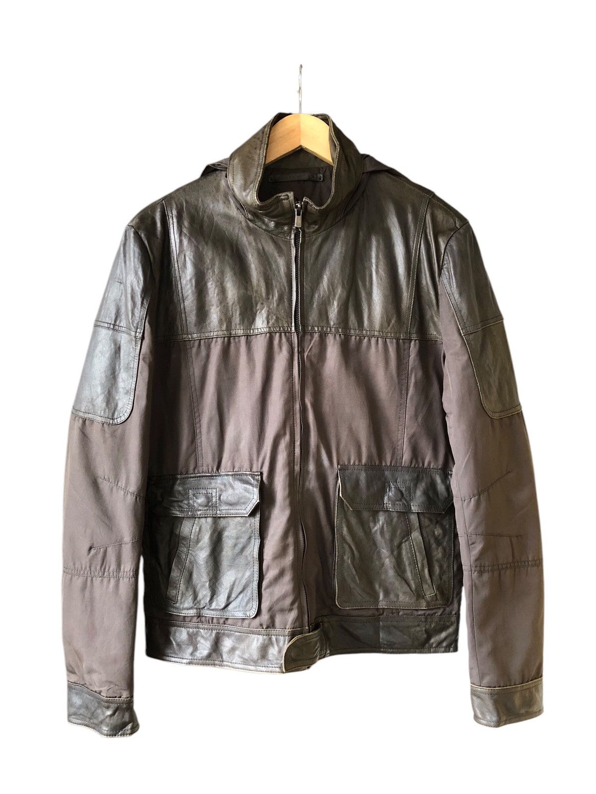 If Six Was Nine Carol Christian Poell Style ZIOSONGZIO Half Leather Jacket Size US M / EU 48-50 / 2 - 1 Thumbnail