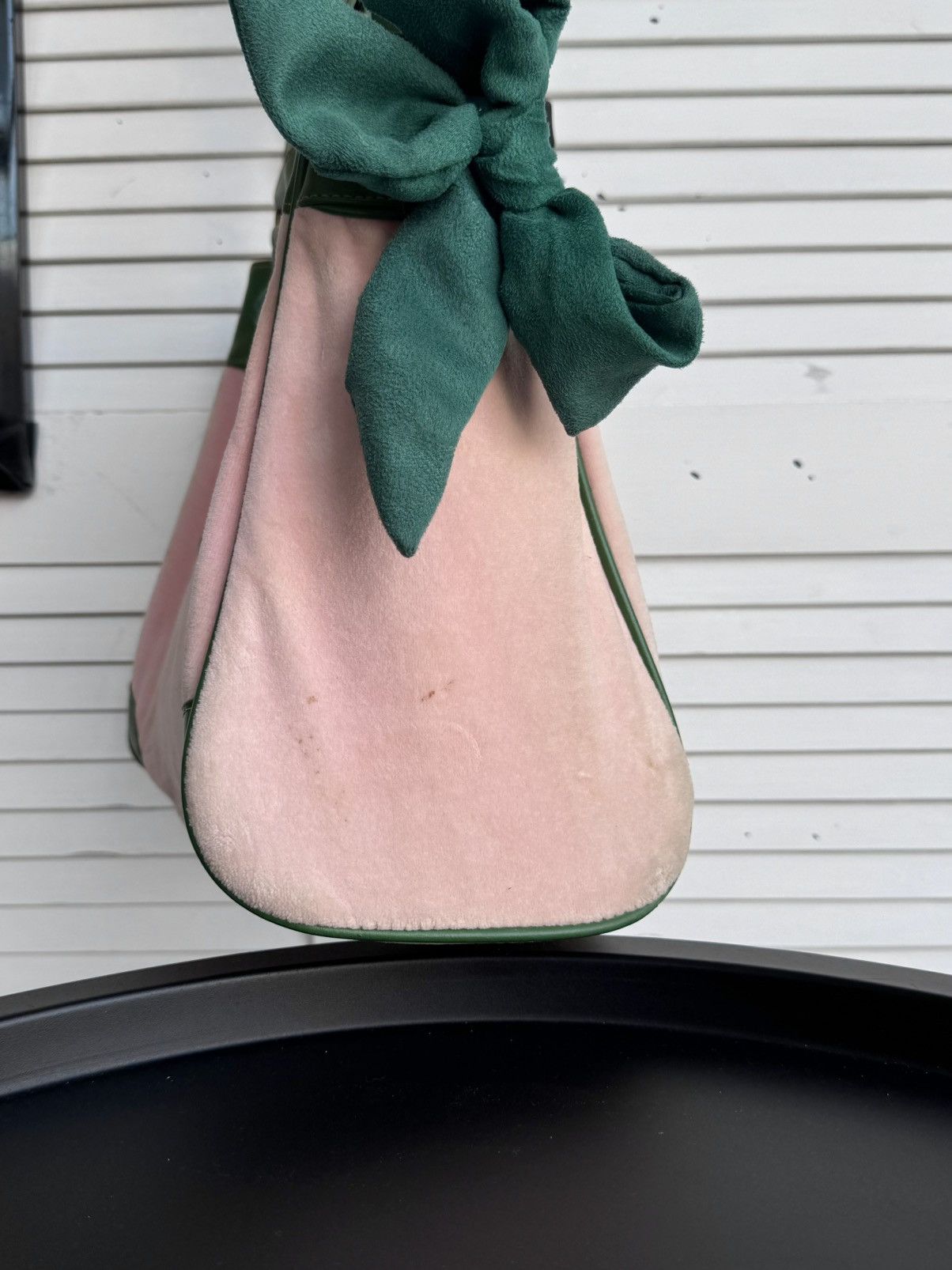 Juicy Couture Vintage Juicy Couture Daydreamer Velour Tote Bag Pink Green Size ONE SIZE - 11 Thumbnail