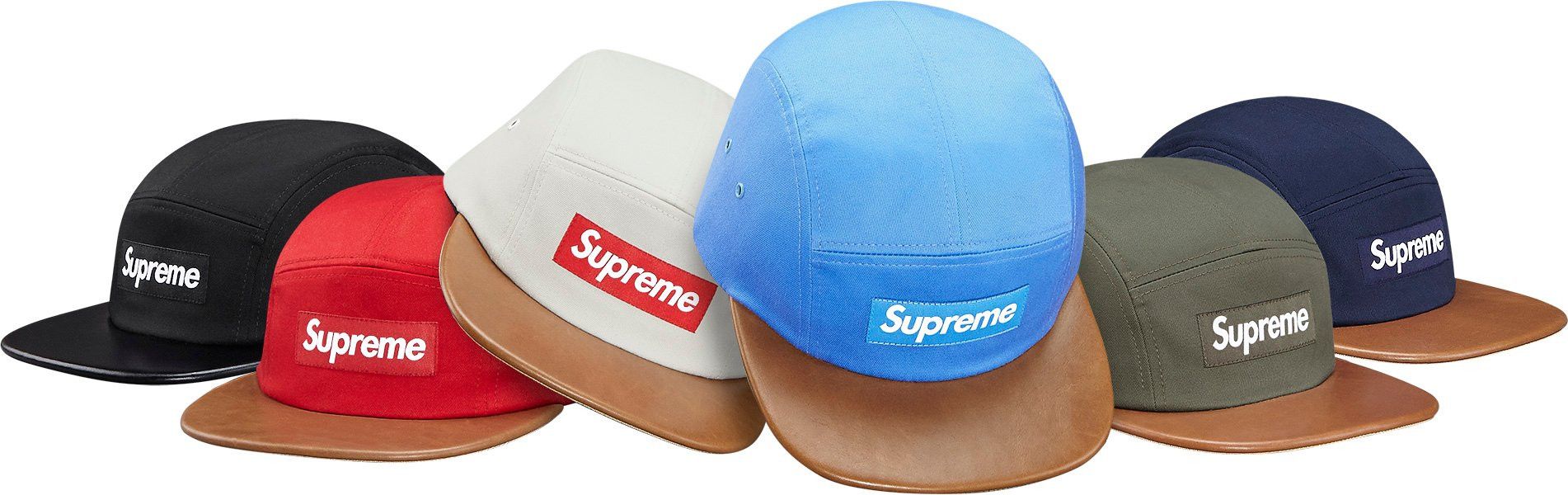 Supreme Supreme Expedition Leather Visor Camp Cap Red Brown BOGO Size ONE SIZE - 13 Thumbnail