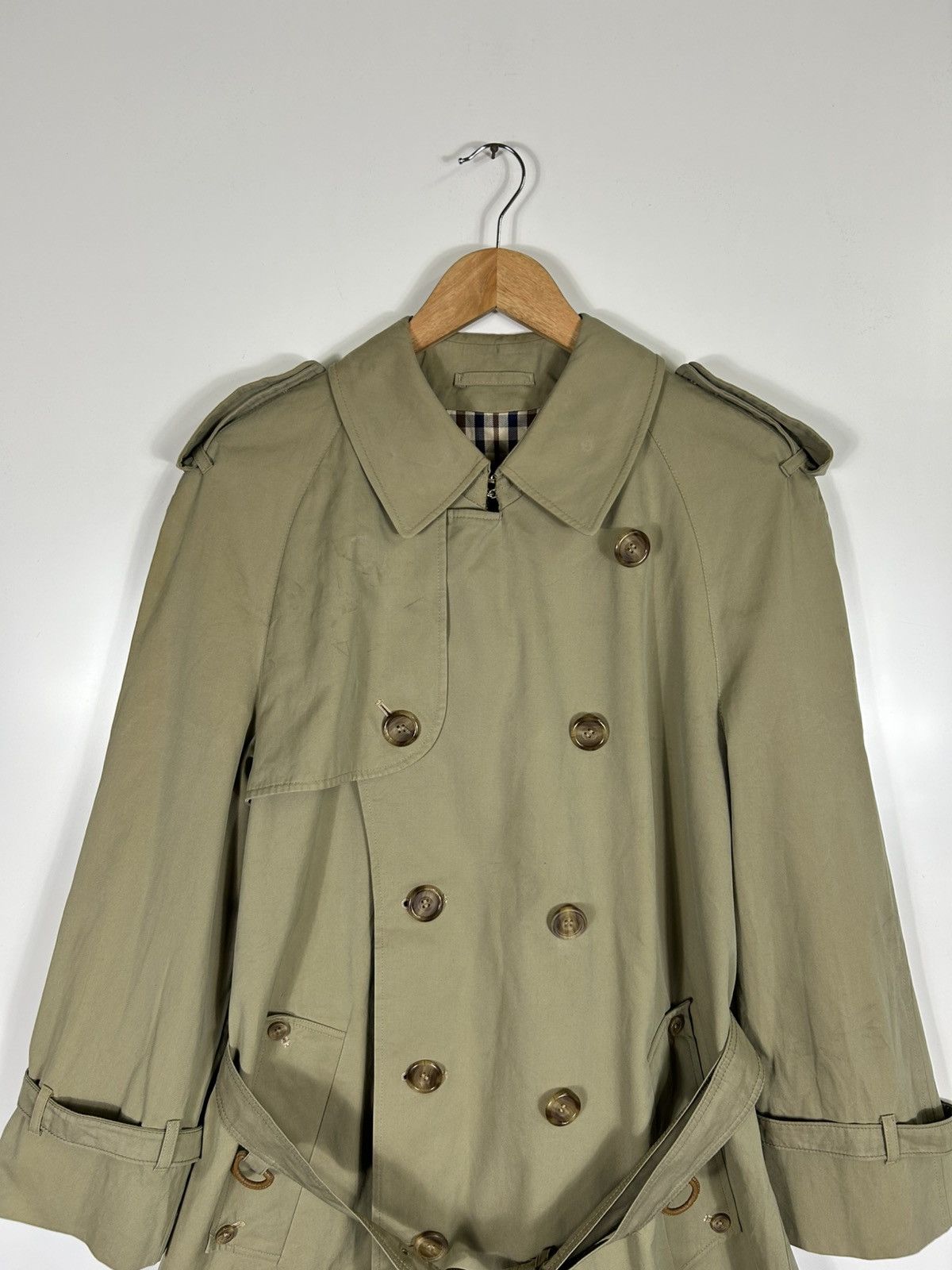 Aquascutum ⚡️Vintage Aquascutum London Double Breast Trench Long Coat Size US M / EU 48-50 / 2 - 5 Thumbnail
