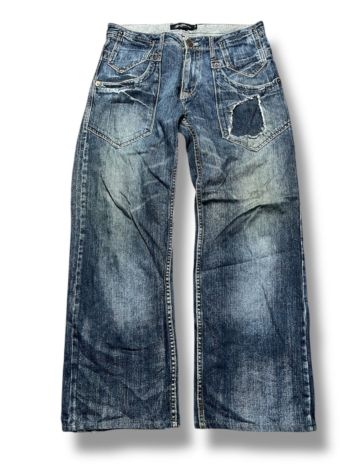 If Six Was Nine Y2K Root Three Style Baggy Jeans (41) Size US 31 - 1 Thumbnail