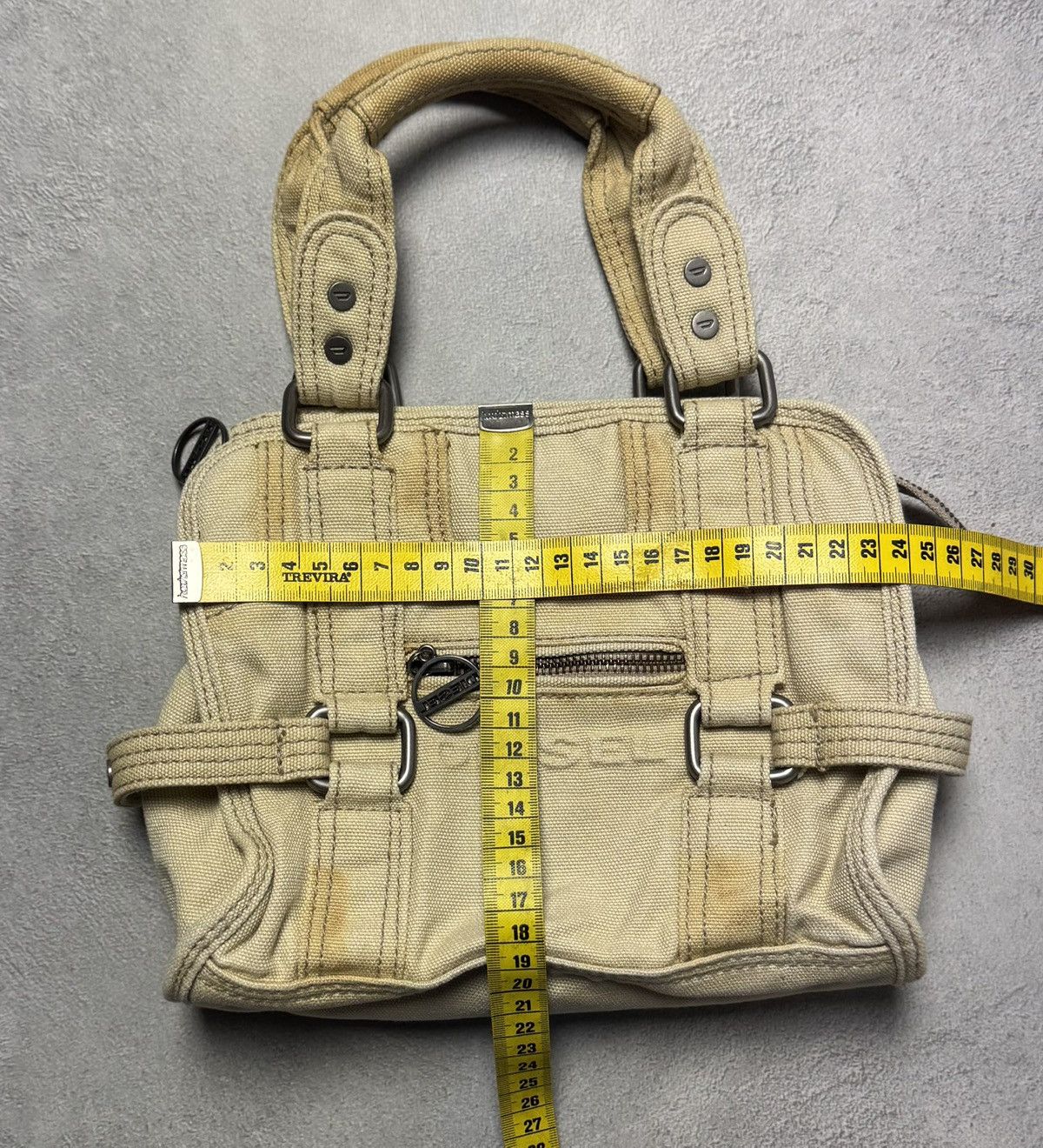 Diesel DIESEL Denim Distressed Handbag Y2K Cargo Utility Military Size ONE SIZE - 19 Thumbnail