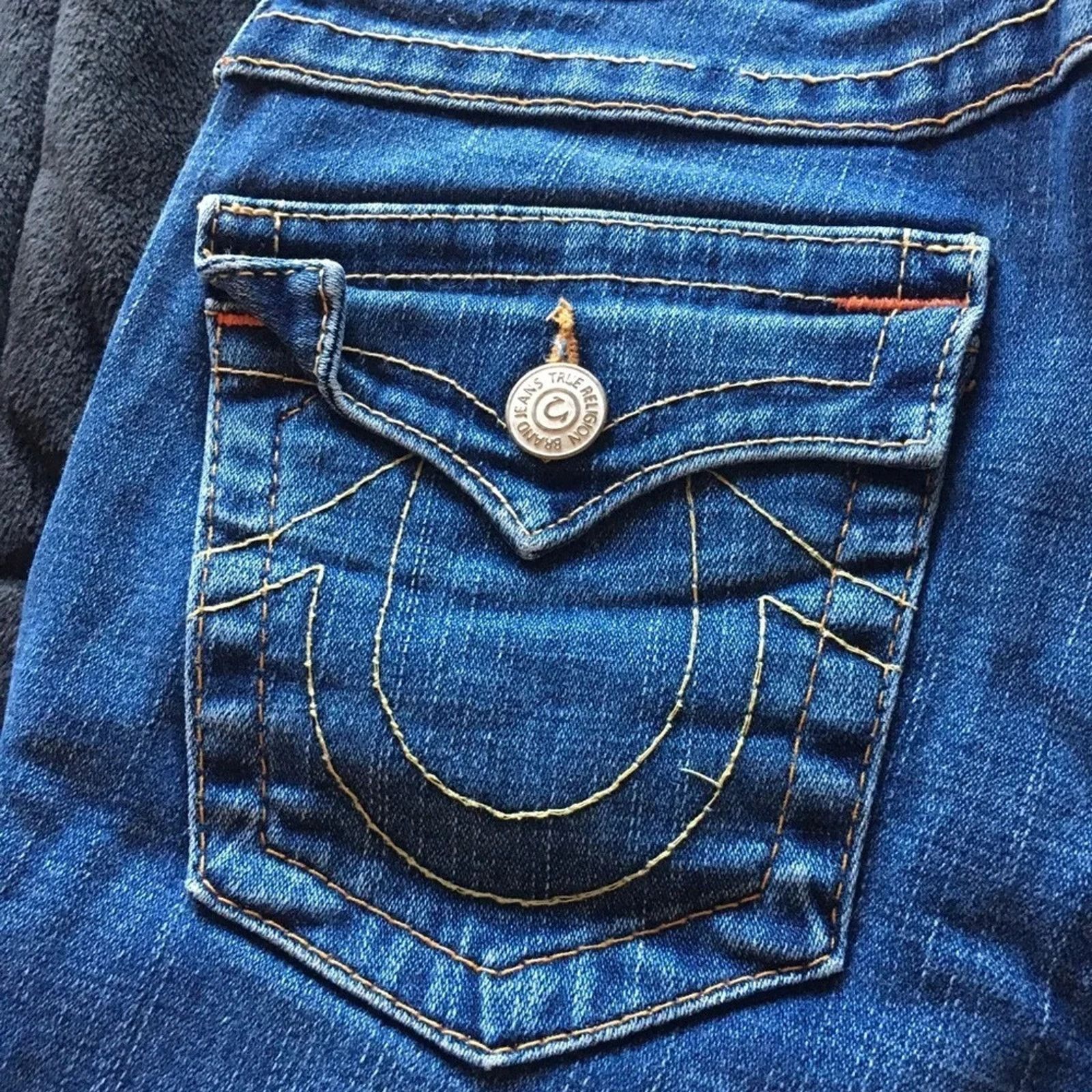 True Religion True Religion Y2K 503 dark wash blue jeans, size 28 Size 28" / US 6 / IT 42 - 7 Thumbnail