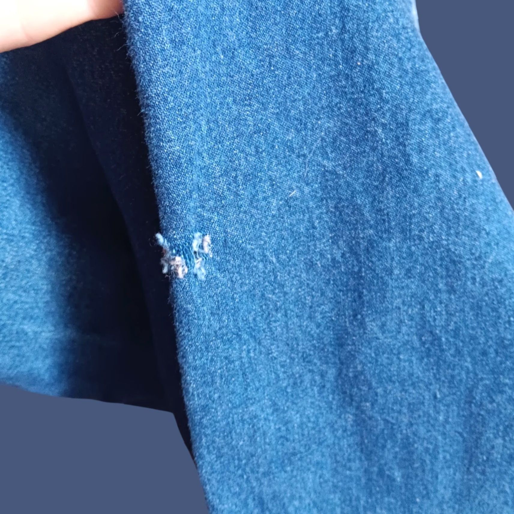 VINTAGE Key Denim Overalls 38x30 Jeans Work Mens 5-Pocket Blue Cotton USA Repaired Patch Stitches 1980s