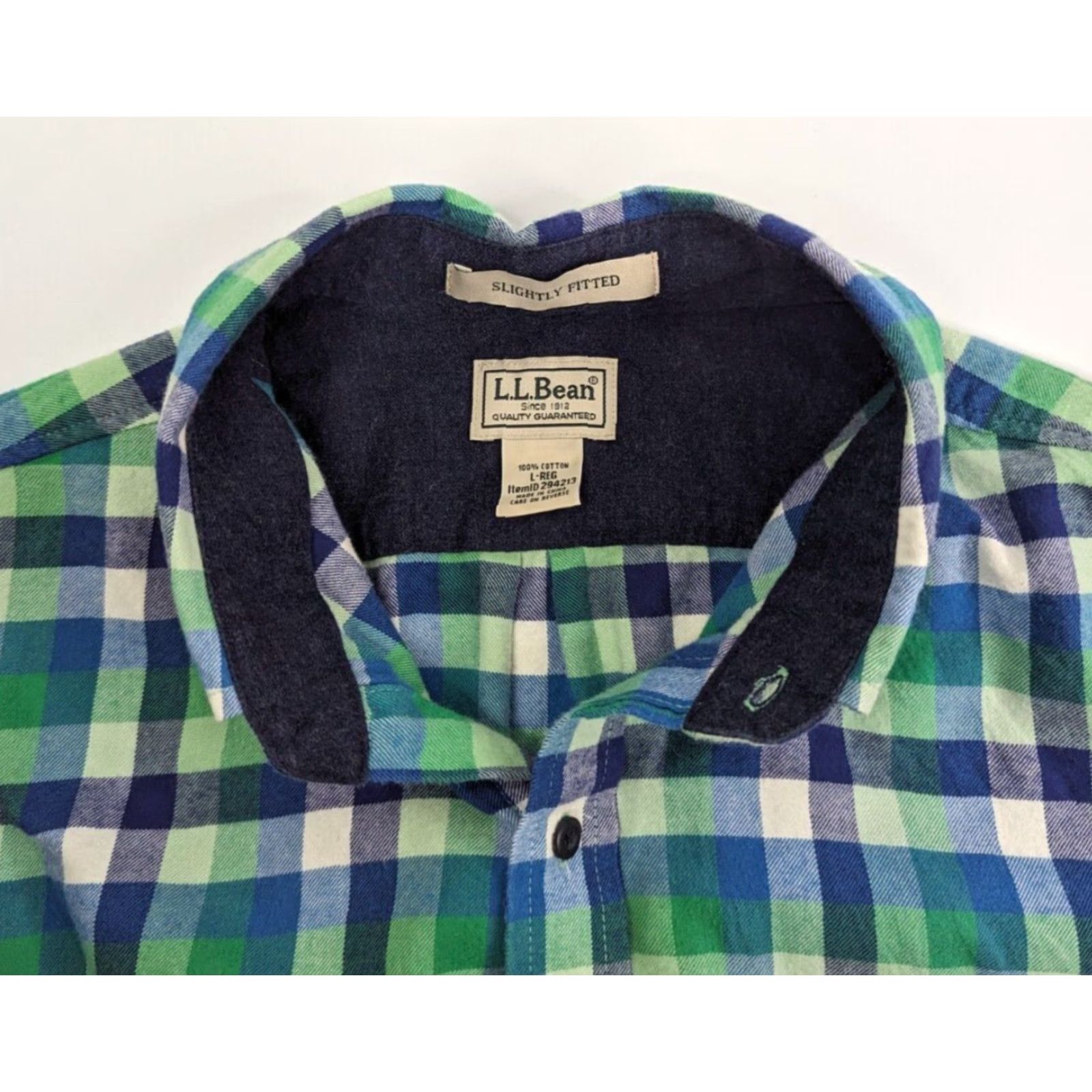 Vintage L.L. Bean Shirt Mens Large Green Scotch Plaid Flannel Button-Up Pocketed N/A Size US L / EU 52-54 / 3 - 6 Thumbnail