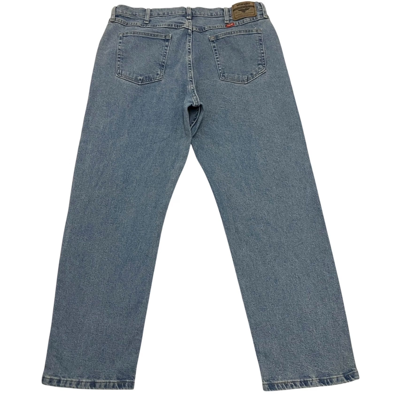 Wrangler Wrangler Jeans Mens Blue Relaxed Fit Straight Leg Stretch Denim 36W 30L Size US 36 / EU 52 - 4 Thumbnail