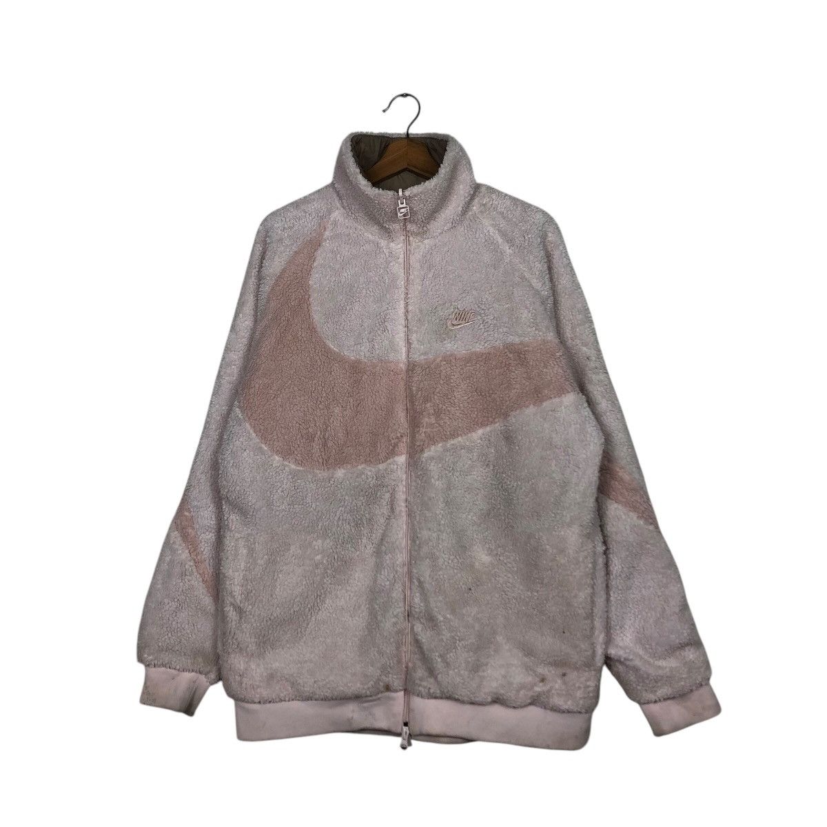 Nike 📌Reversible Bomber Jacket Nike Big Logo Swoosh Streetwear Size US XL / EU 56 / 4 - 2 Thumbnail
