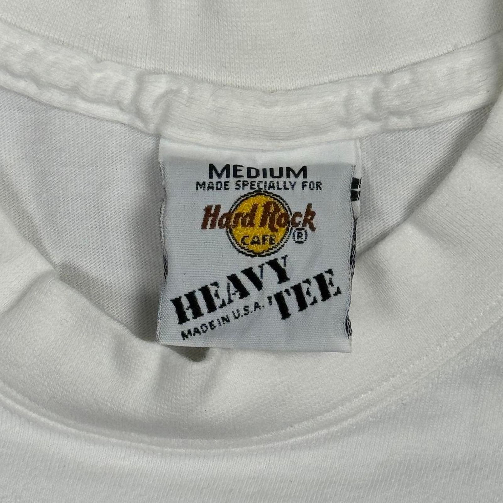 Hanes VINTAGE 90S HARD ROCK CAFÉ ATLANTA ORANGE JAZZ PROMO TEE: Size US M / EU 48-50 / 2 - 4 Thumbnail
