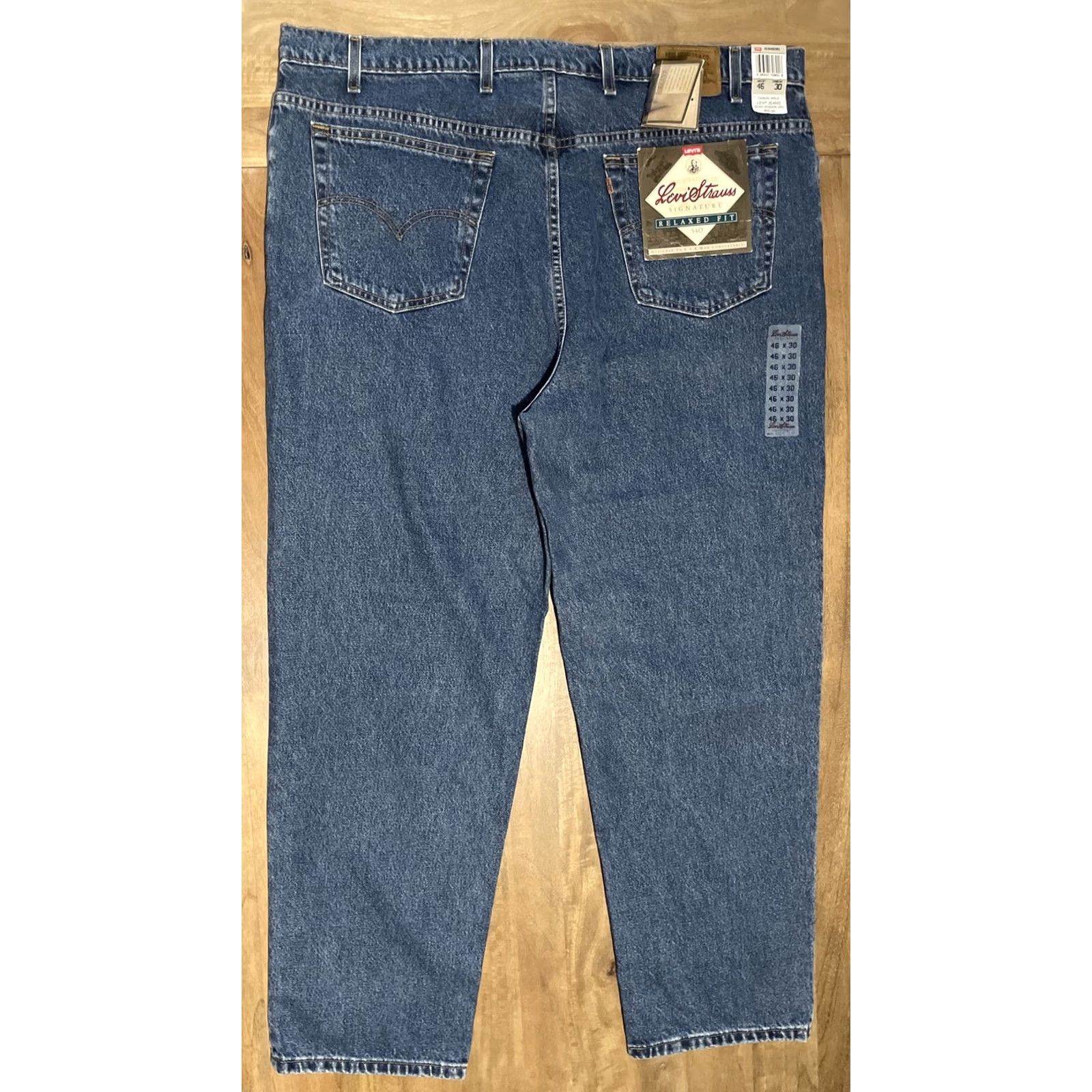 Levi's VINTAGE Levi's Jeans 540 Signature Relaxed Fit 46x30 45x30 Big & Tall Men denim blue 90s Retro NWT 100% Cotton USA Mens Jeans Size US 44 / EU 60 - 2 Thumbnail